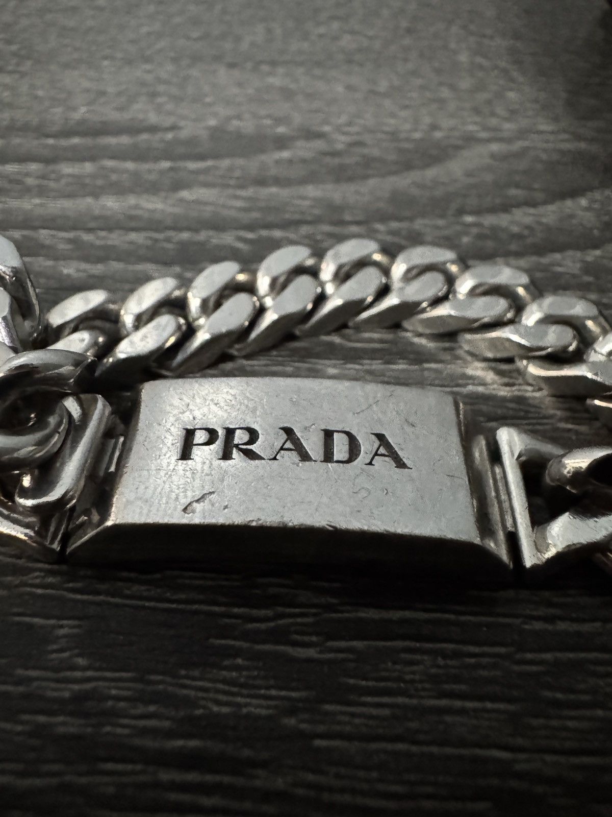 Prada Prada Logo Curb Chain Bracelet Ag925 Sterling Silver Size S Size ONE SIZE - 17 Thumbnail