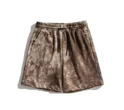 Japanese Brand 21SS Indigo Union Japan Brown Tie Dyed Sweatshorts Size US 30 / EU 46 - 1 Thumbnail