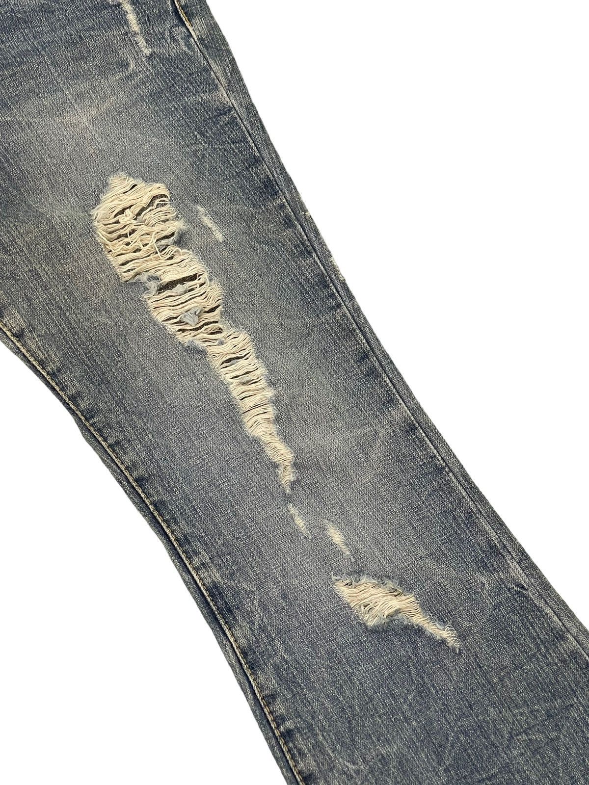 Japanese Brand Flare Jeans Colza Faded Distress Boot Cut 8🟦0 Size US 30 / EU 46 - 7 Thumbnail