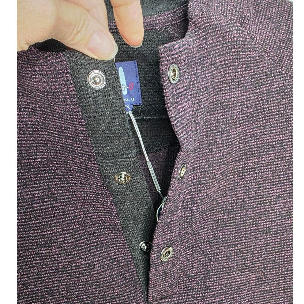 Other Johnnie O Heathered Black & Purple Pull Over Golf Shirt Size US M / EU 48-50 / 2 - 3 Thumbnail