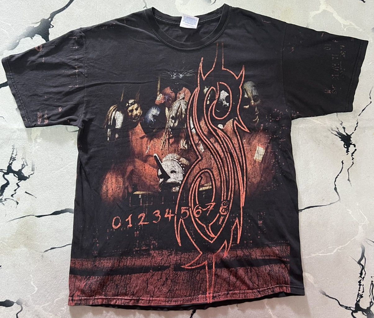 Band Tees × Vintage Vintage SLIPKNOT Overprint Band Shirt Size US M / EU 48-50 / 2 - 1 Thumbnail