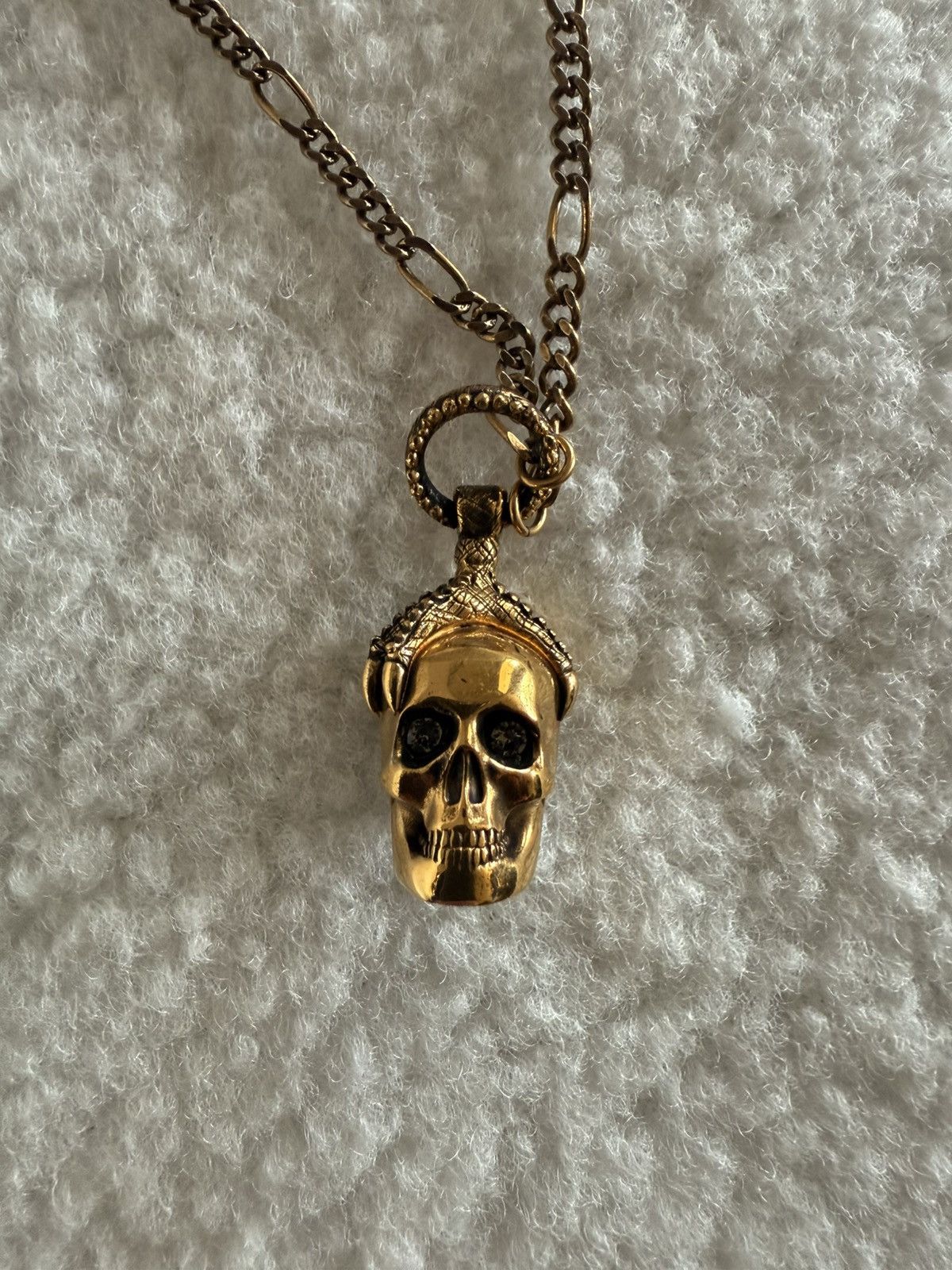 Alexander McQueen Alexander McQueen Silver Tone Skull Ring