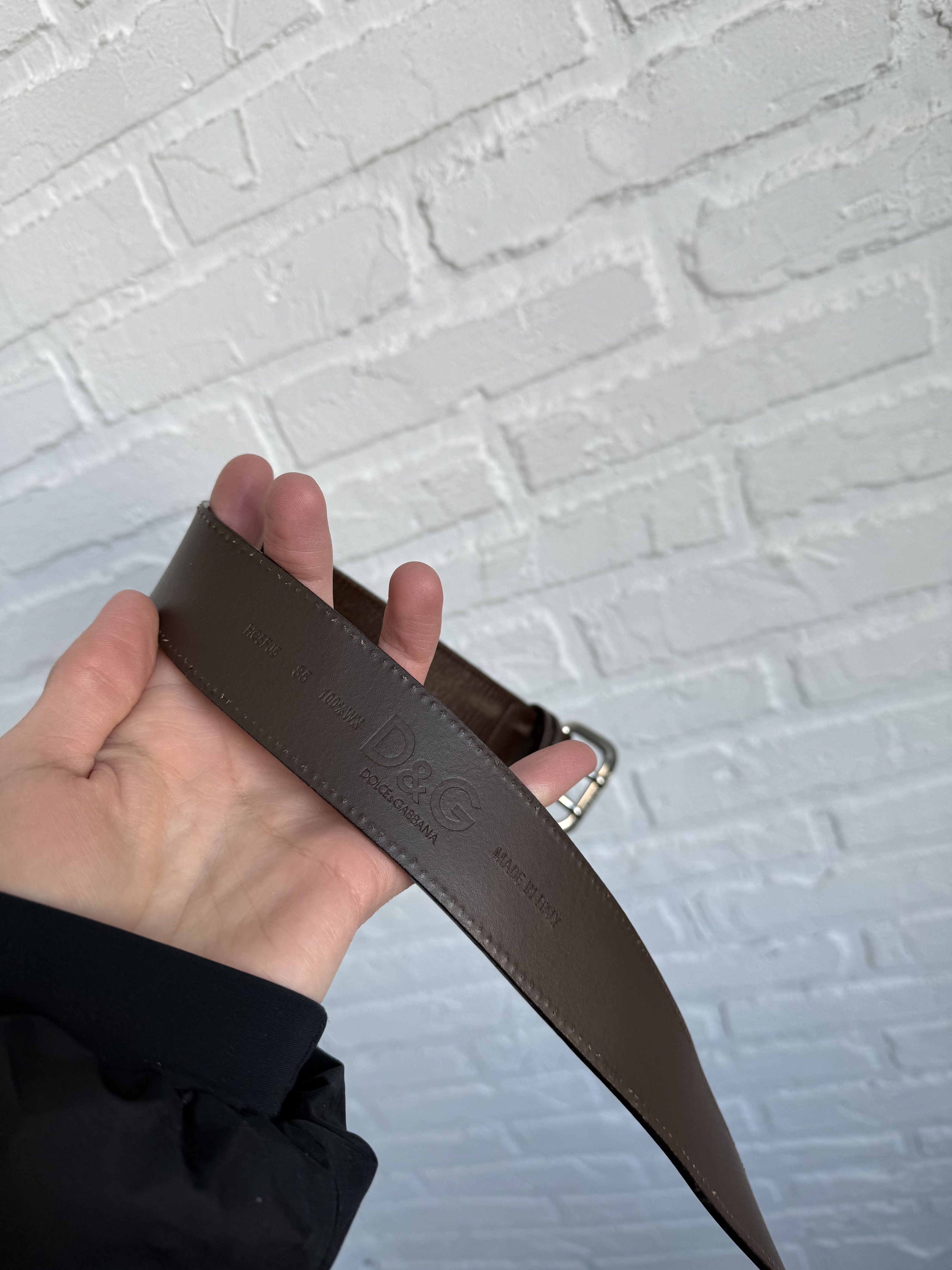 Dolce & Gabbana RARE avantgarde Dolce & Gabbana DG logo leather belt Size 34 - 3 Thumbnail
