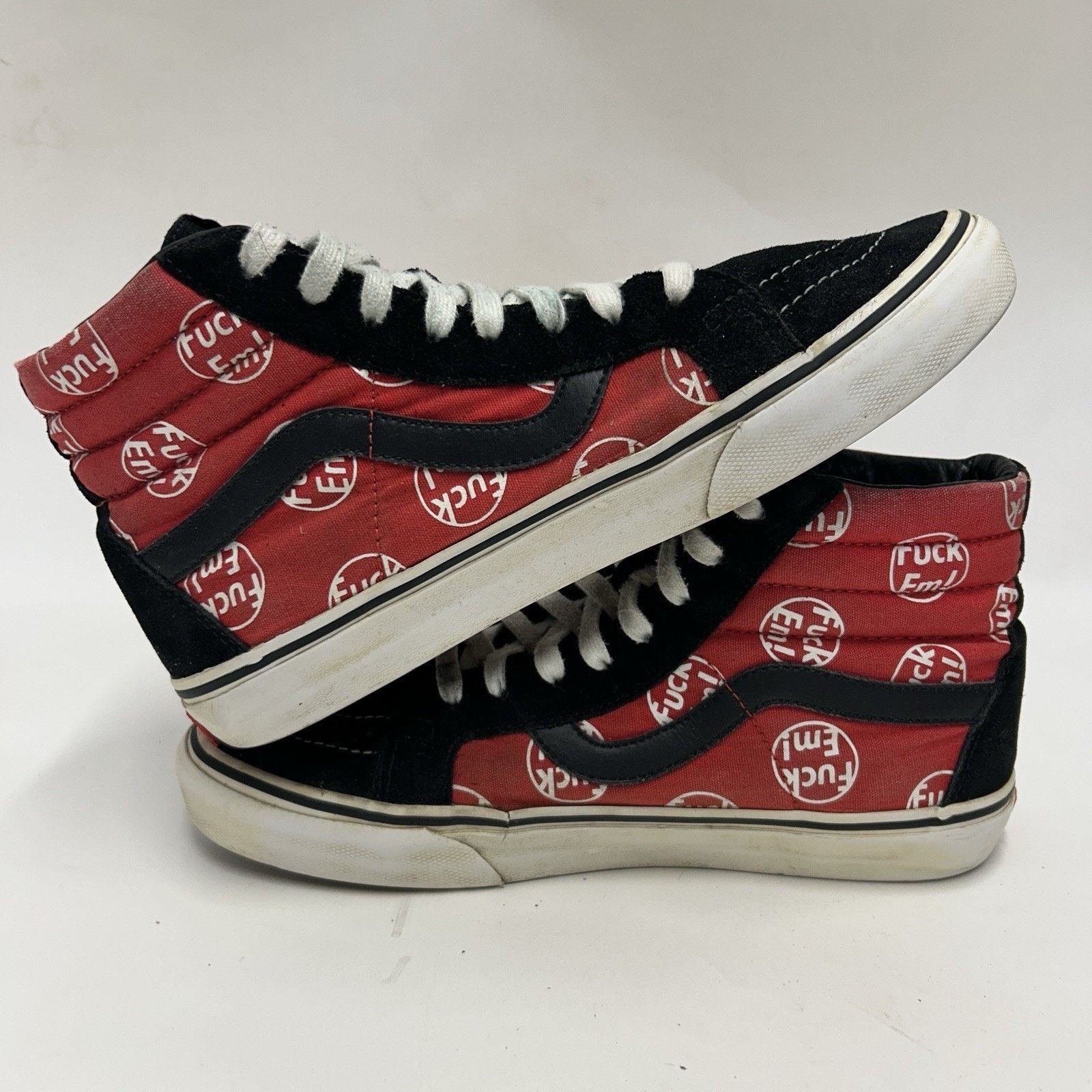 Vans VANS x Supreme SK8-Hi F*ck Em “Red Black” Size US 8.5 / EU 41-42 - 3 Thumbnail