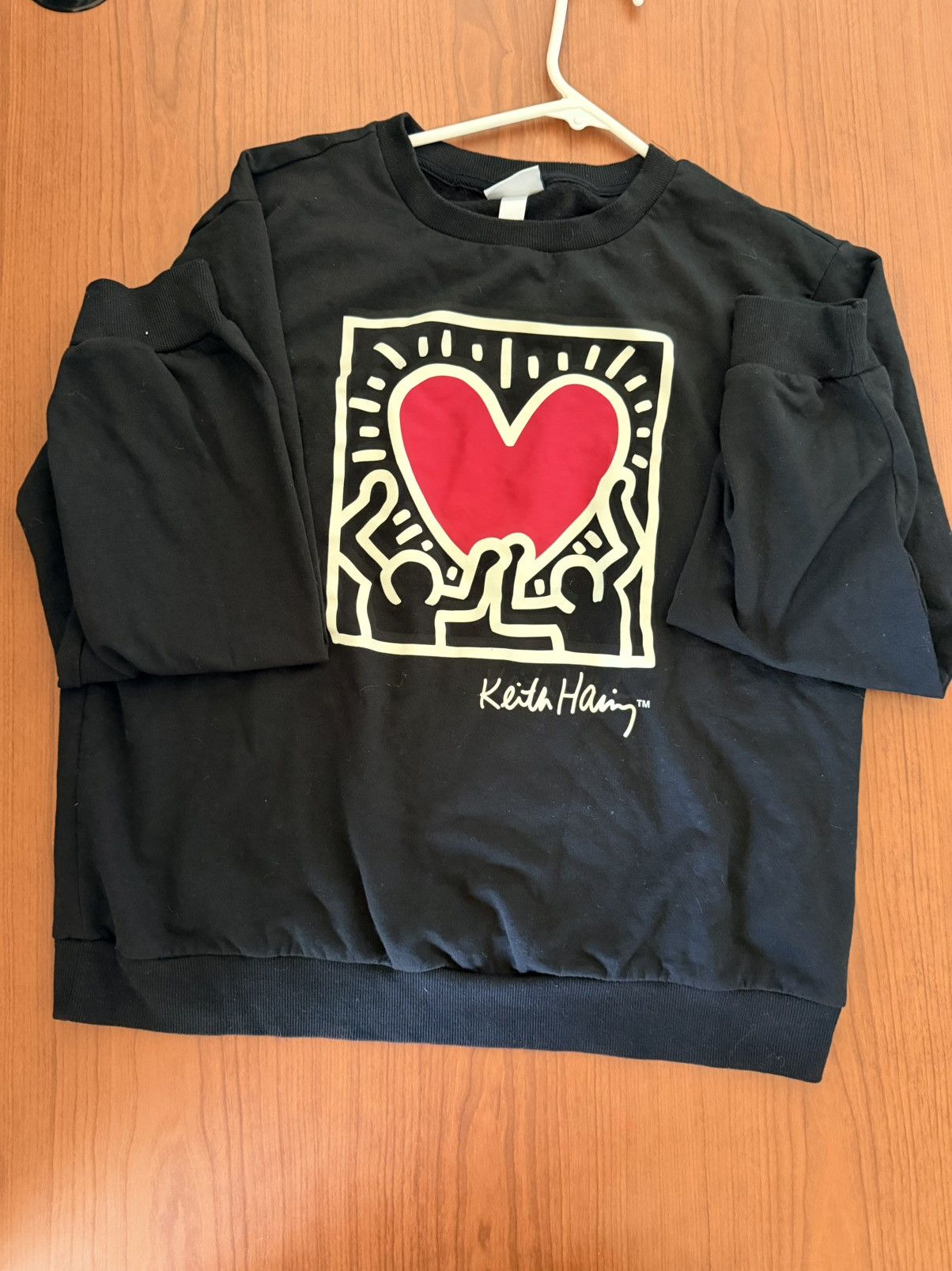 Keith Haring Keith Haring Heart Graphic Black Crewneck Sweatshirt M Size US M / EU 48-50 / 2 - 10 Thumbnail