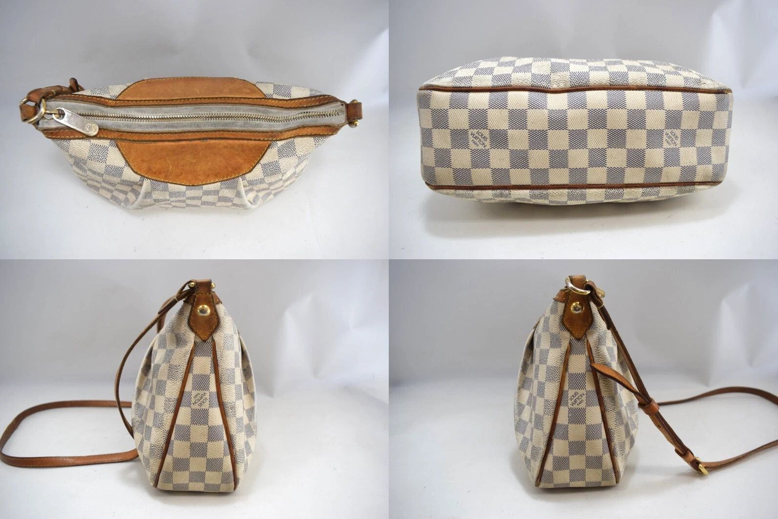 Louis Vuitton Louis Vuitton Siracusa PM Crossbody Bag Azur Canvas N41113 Size ONE SIZE - 5 Thumbnail