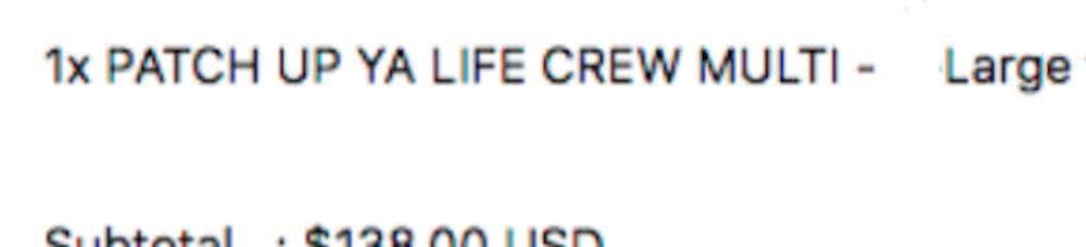 Palace Palace Patch Up Ya Life Crew Size US L / EU 52-54 / 3 - 5 Thumbnail