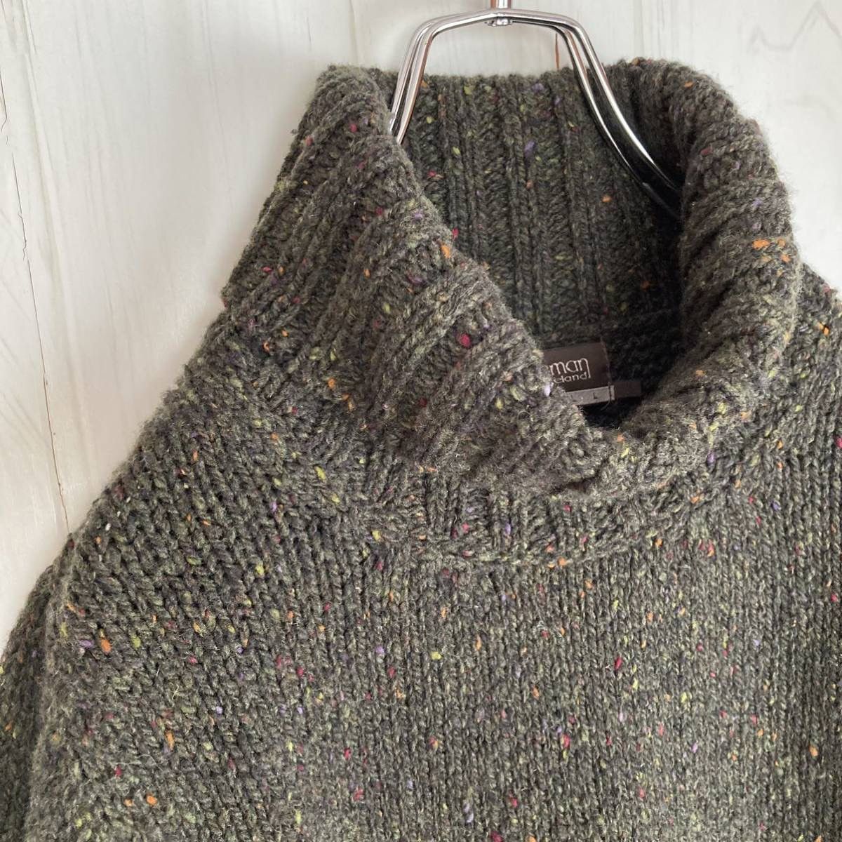 Vintage Fisherman out of Ireland Wool Turtleneck Size L / US 10 / IT 46 - 2 Thumbnail