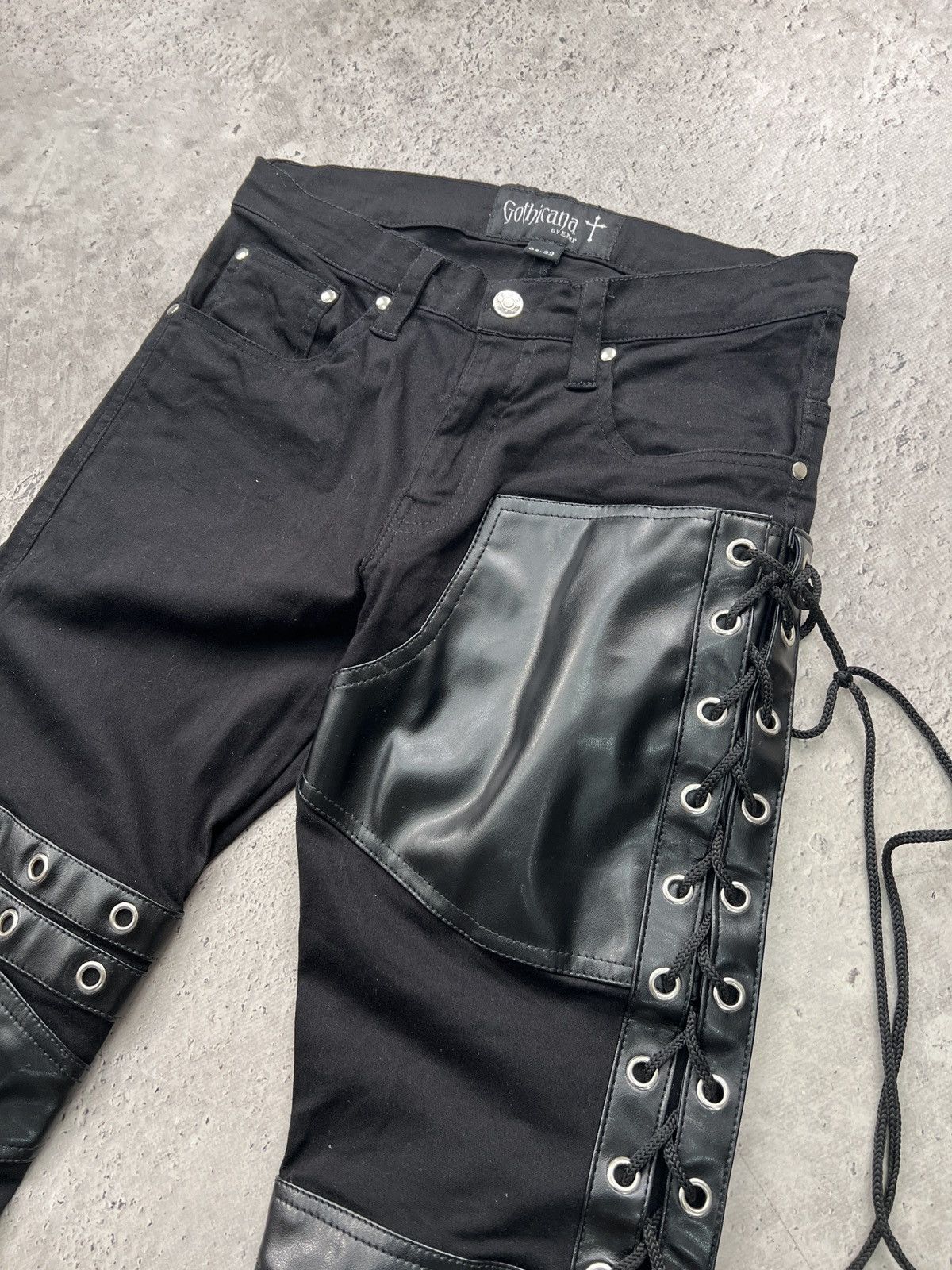 Le Grande Bleu (L.G.B.) × Tripp NYC × Vintage Vintage Tripp NYC Bondage Punk Gothic pants 3 CARTI STYLE Size US 32 / EU 48 - 6 Thumbnail