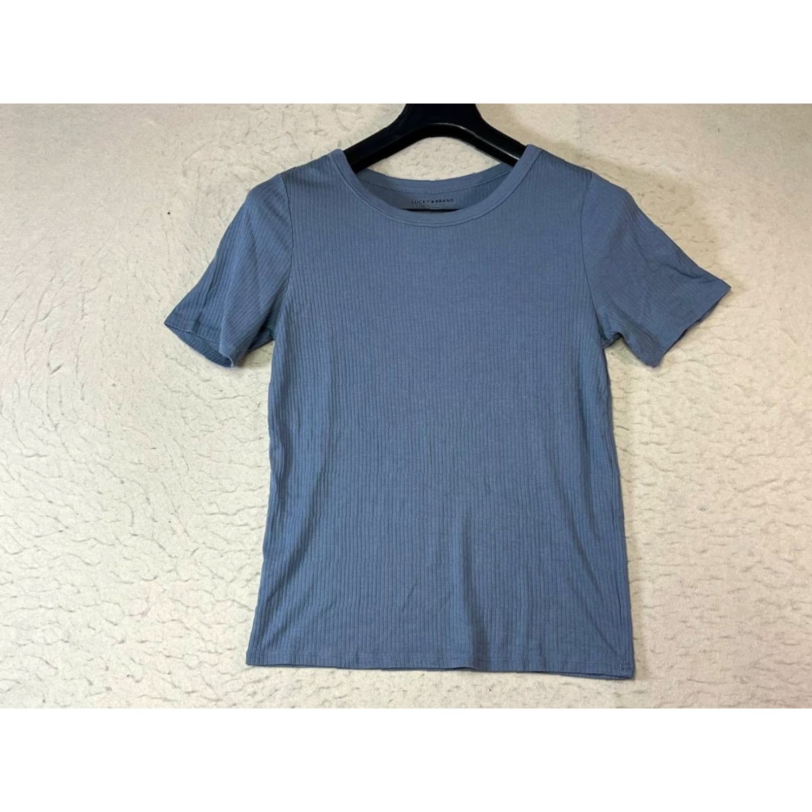 Lucky Brand Lucky Brand Women’s Shirt T-Shirts Solid Blue Short Sleeve Crew Neck Pullover Casual Size M Size M / US 6-8 / IT 42-44 - 2 Thumbnail