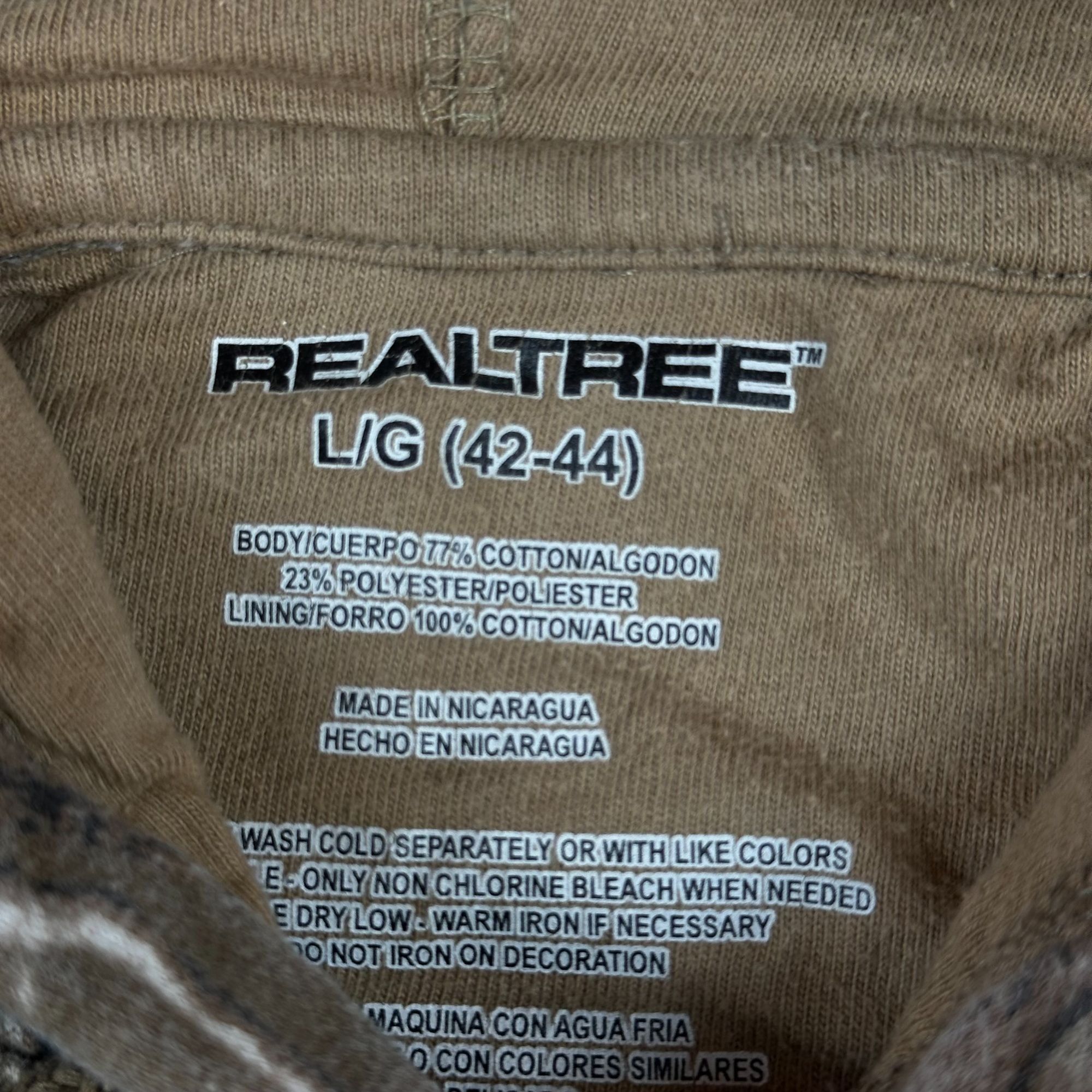 Realtree Team Realtree Camouflage Hoodie L/G (42-44) Cotton/Polyester Size US L / EU 52-54 / 3 - 3 Thumbnail