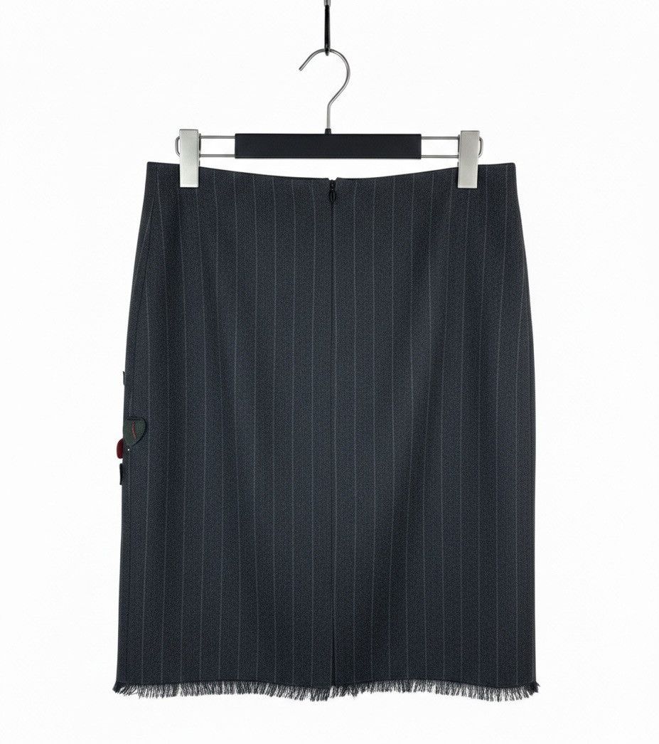 Max Mara Sportmax by Max Mara Wool Pinstripe Skirt US 10 Paisley Size 32" / US 10 / IT 46 - 5 Thumbnail