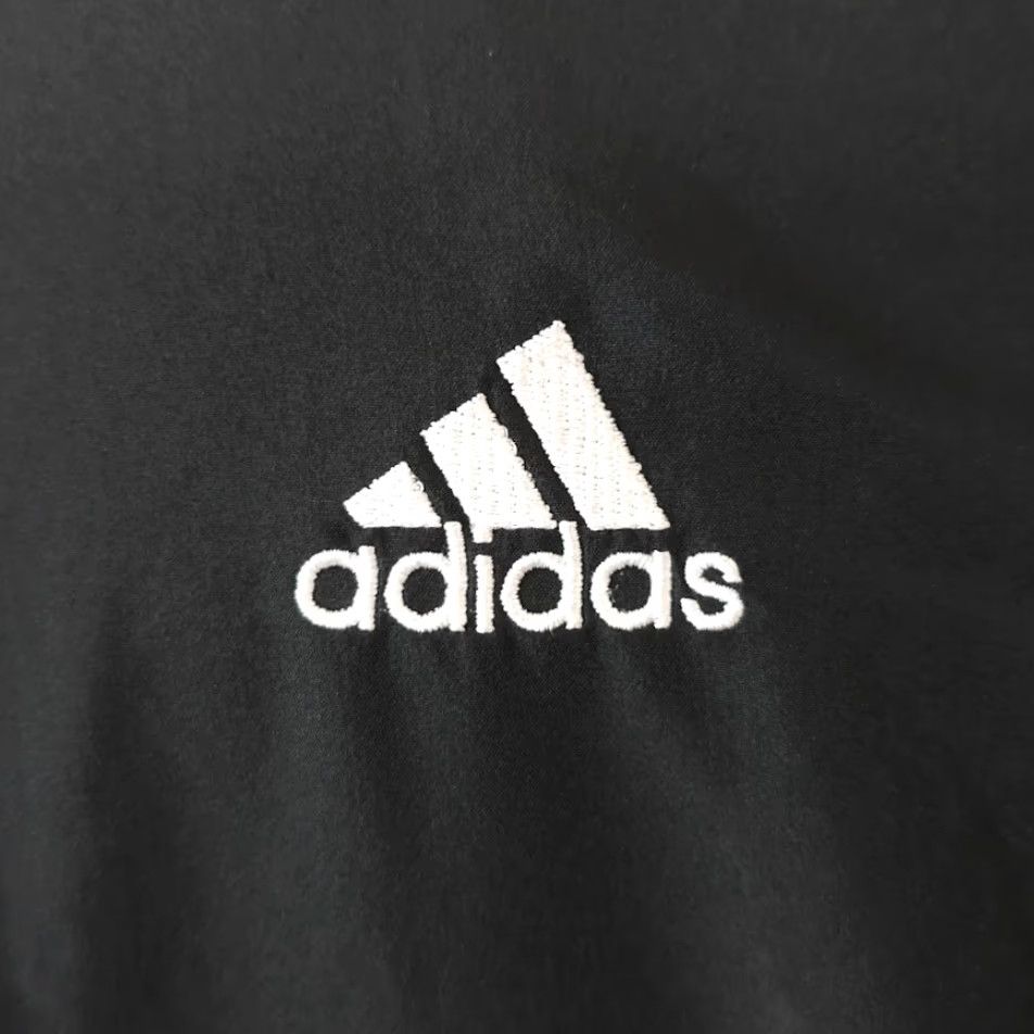 Adidas Adidas Windbreaker Jacket Mens Size Medium Black Quarter Zip Three Stripes Size US M / EU 48-50 / 2 - 3 Thumbnail