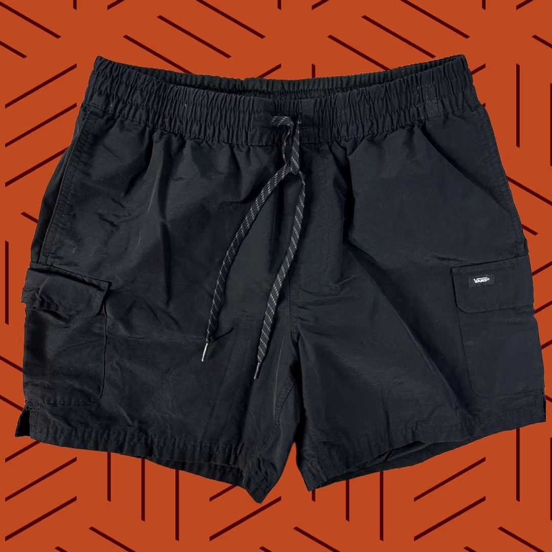 Vans Vans Nylon Cargo Shorts Mens Size Small Black Board Short #077-001 Size US 29 - 1 Thumbnail