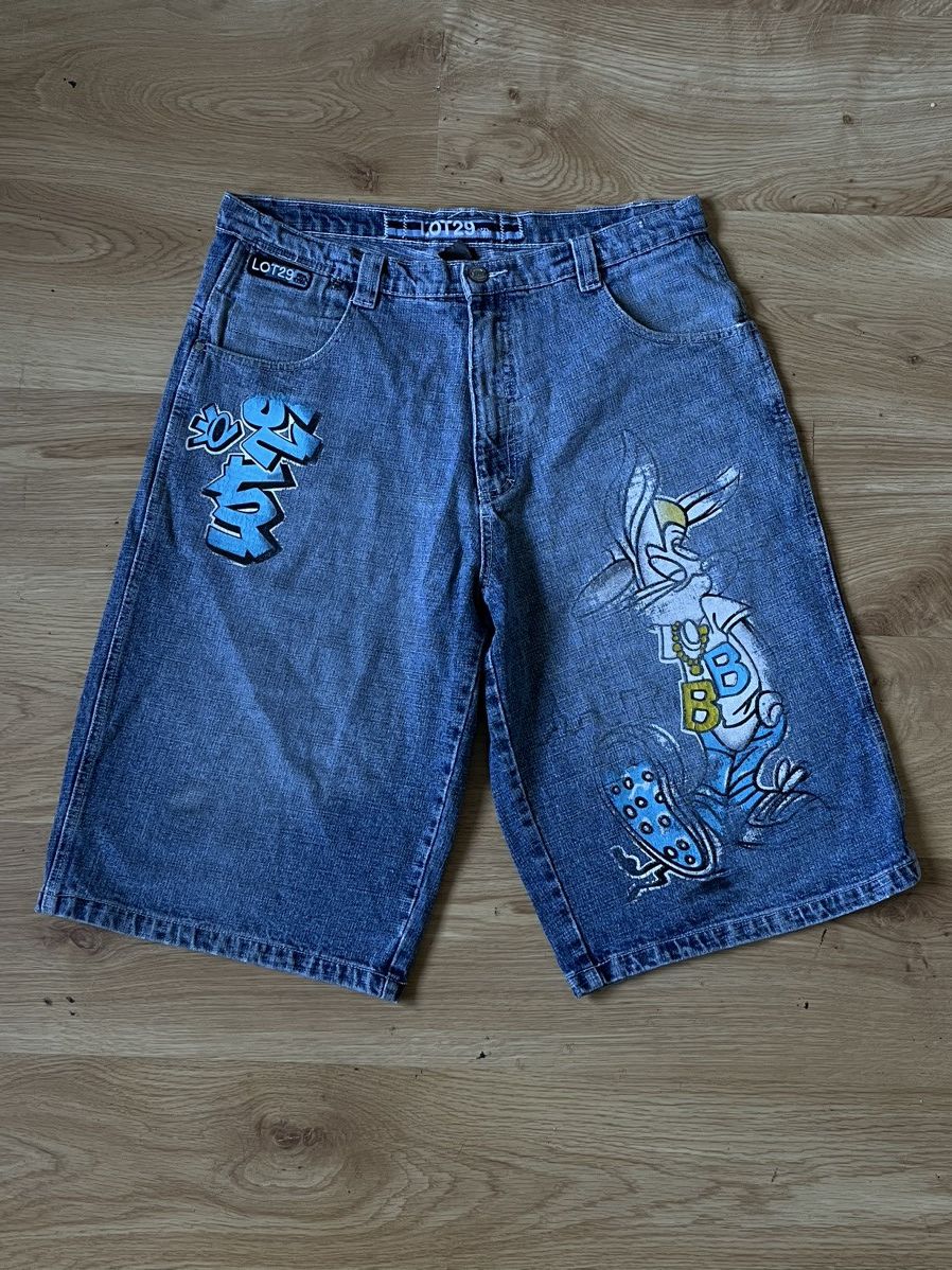 JNCO × Southpole Jorts Shorts Baggy Faded Blue Jeans Vintage Lot 29 Size US 34 / EU 50 - 1 Thumbnail