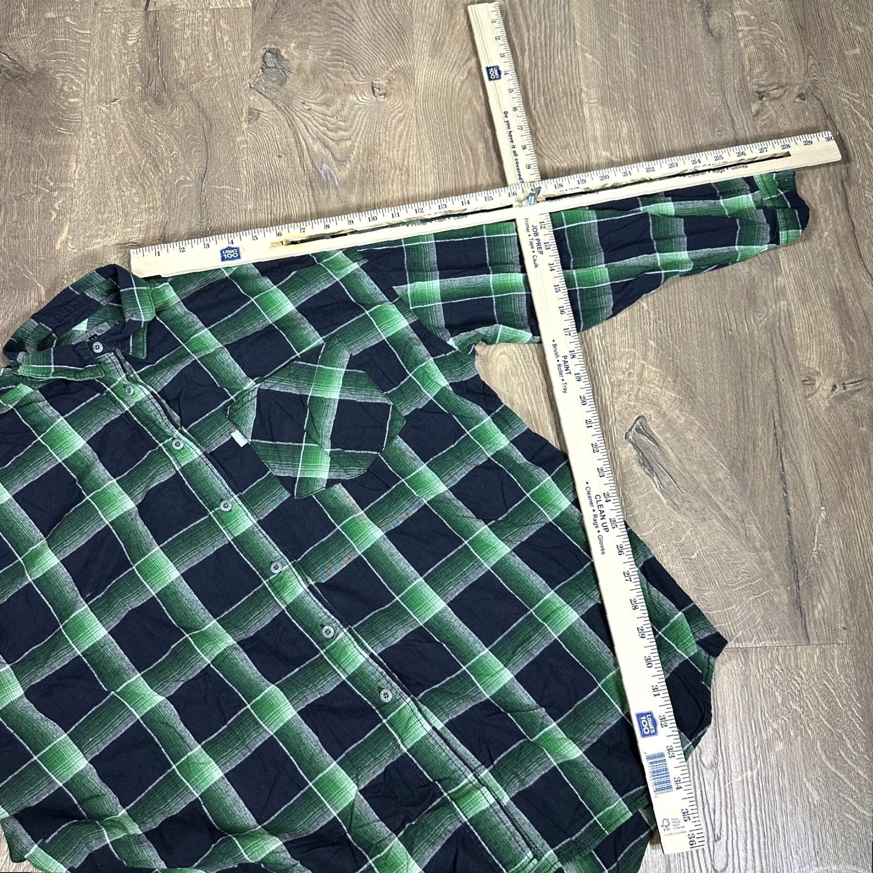 Levi's Levi's Shirt Button-Up Long Sleeve Cotton Plaid Green Blue L Men Size US L / EU 52-54 / 3 - 7 Thumbnail