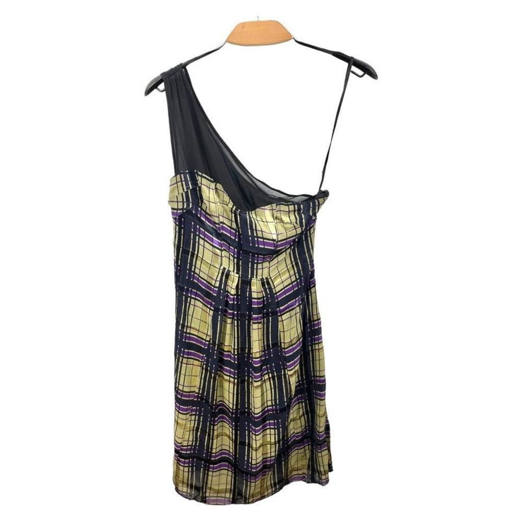 Costume National CNC Costume National Silk Tartan One Shoulder Dress 26/40 Size M / US 6-8 / IT 42-44 - 3 Thumbnail