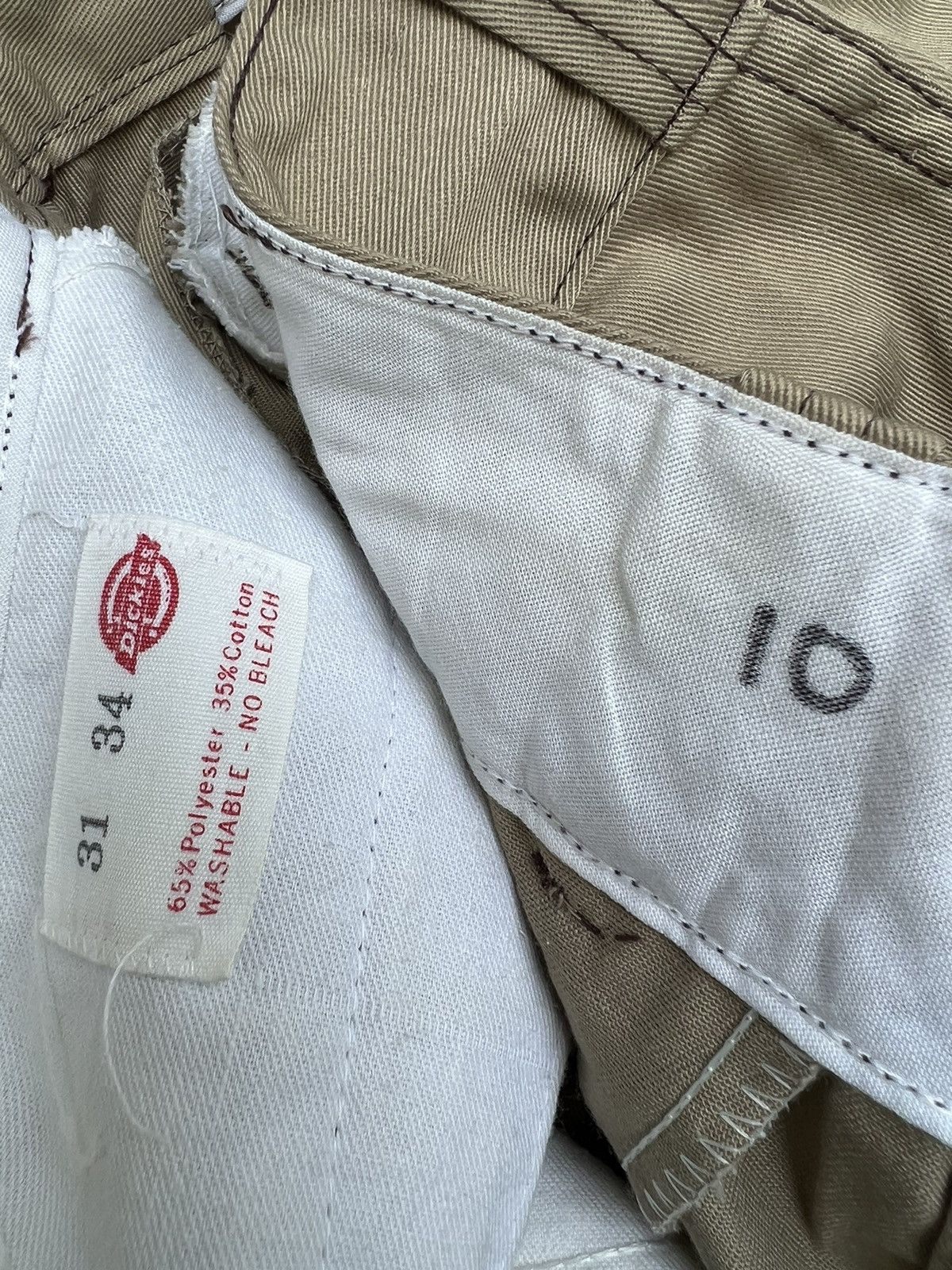 Dickies Vintage 70s TALON Zipper Dickies Flare Khaki Trouser Pant Size US 30 / EU 46 - 24 Thumbnail