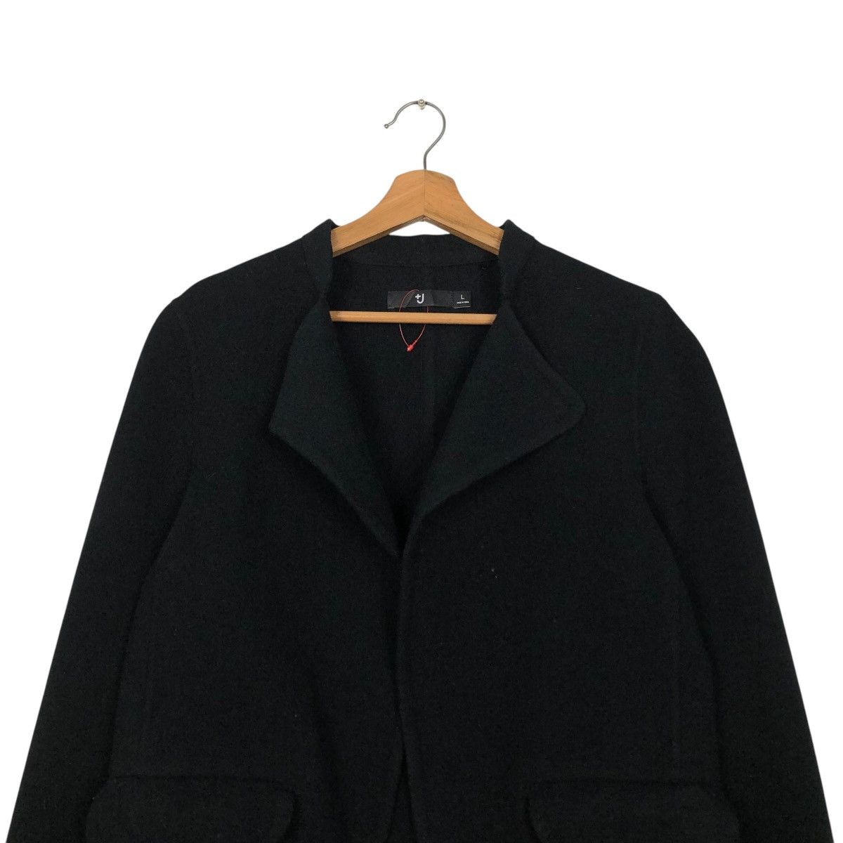 Jil Sander 🔥RICH BLACK CROPPED WOOL JACKET BIKER JILL SANDER J+ UNIQLO Size L / US 10 / IT 46 - 5 Thumbnail