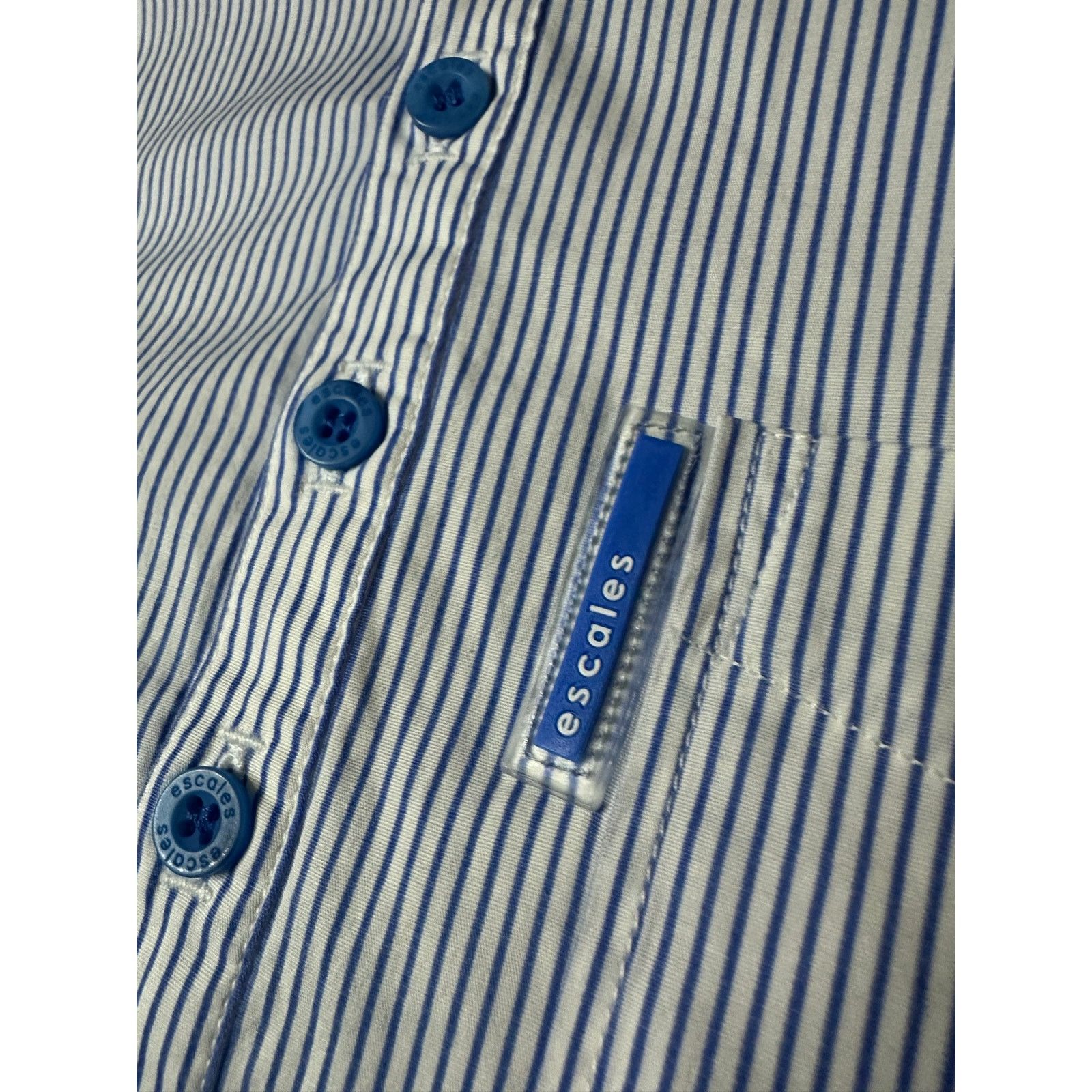 & Other Stories Escales Paris Men's L Blue Stripe Long Sleeve Shirt Nautical Size US L / EU 52-54 / 3 - 4 Thumbnail