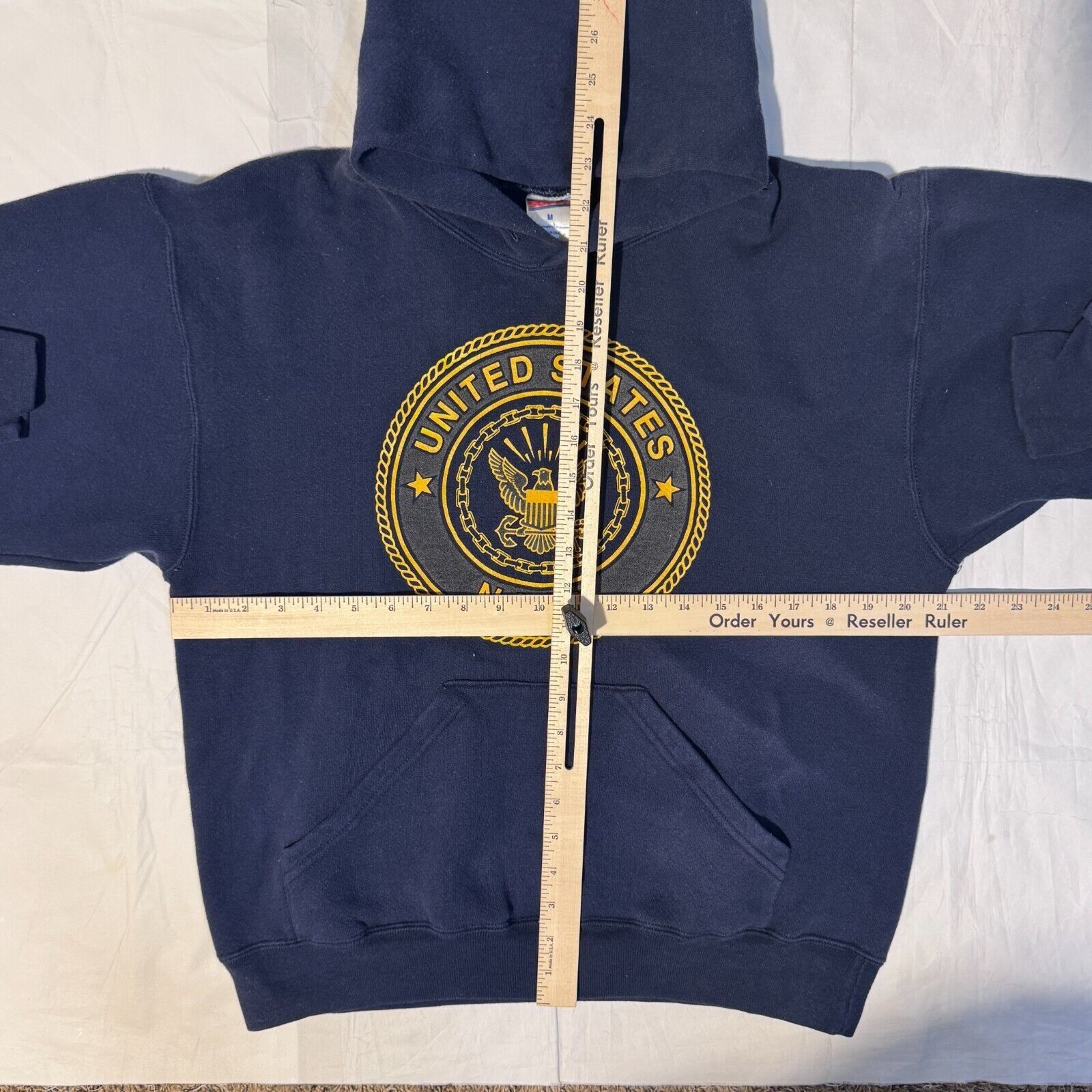 Soffe Vintage 1990s United States Navy Graphic Hoodie - M Reflecti Size US M / EU 48-50 / 2 - 7 Thumbnail