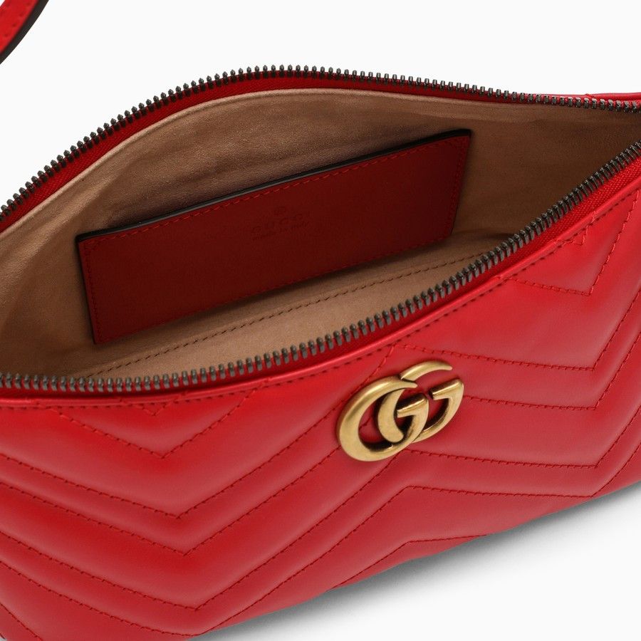 Gucci o1d2blof0824 Size: OS / GG Marmont Small Shoulder Bag in Red Size ONE SIZE - 4 Thumbnail