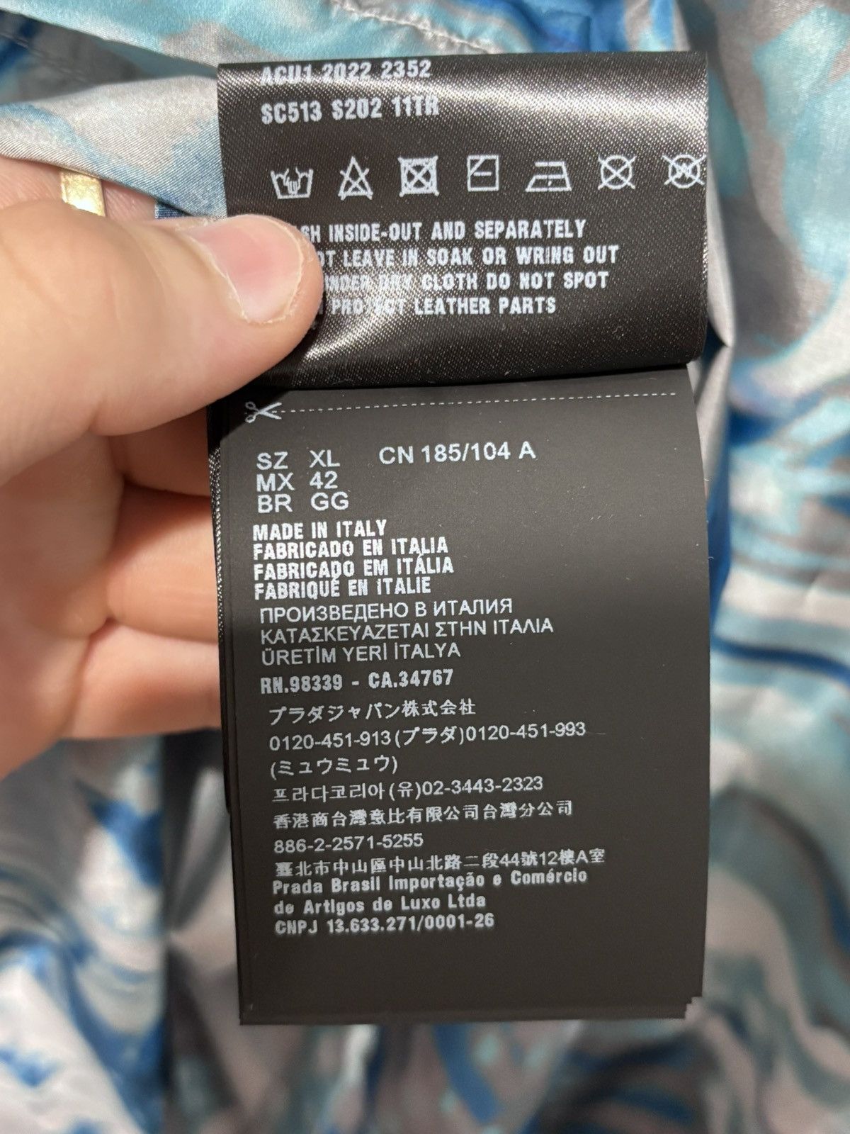 Prada PRADA NYLON PIUMA AQUA TEE Size US XL / EU 56 / 4 - 9 Thumbnail