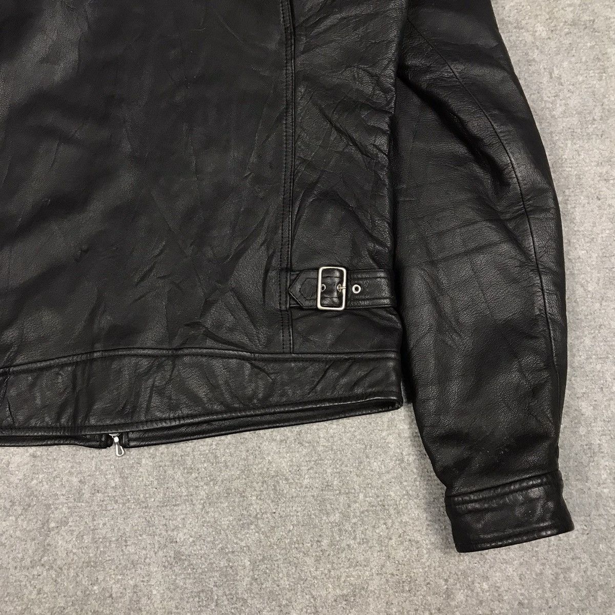 If Six Was Nine ITTY BITTY LEATHER JAPAN PUNK FUR COLLAR STYLE JACKET Size US S / EU 44-46 / 1 - 10 Thumbnail