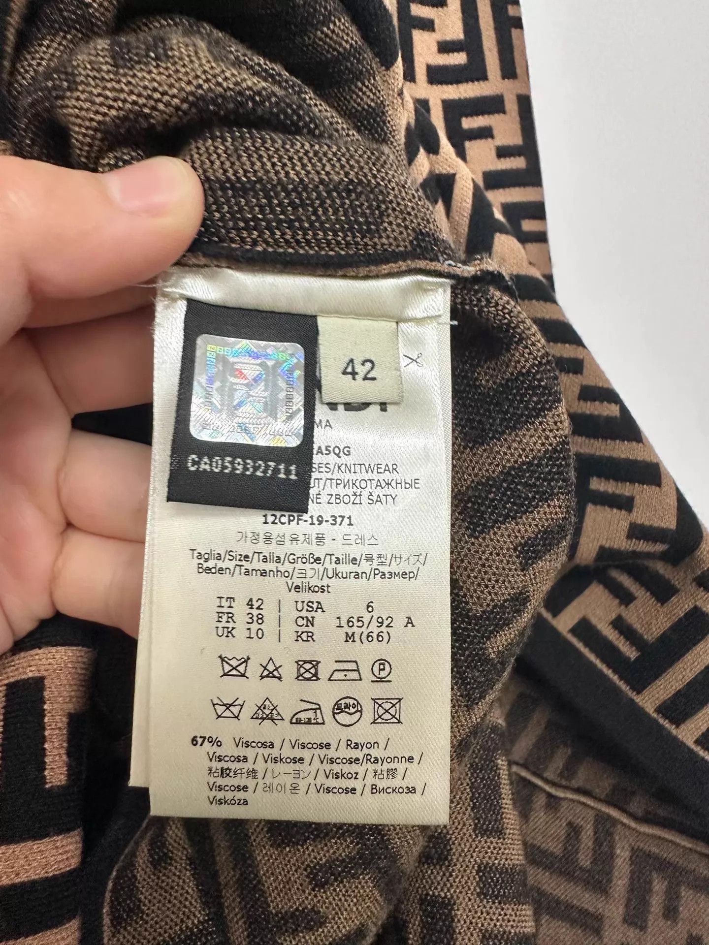 Fendi Fendi Women's All Over Print Dress 42 Size M / US 6-8 / IT 42-44 - 3 Thumbnail