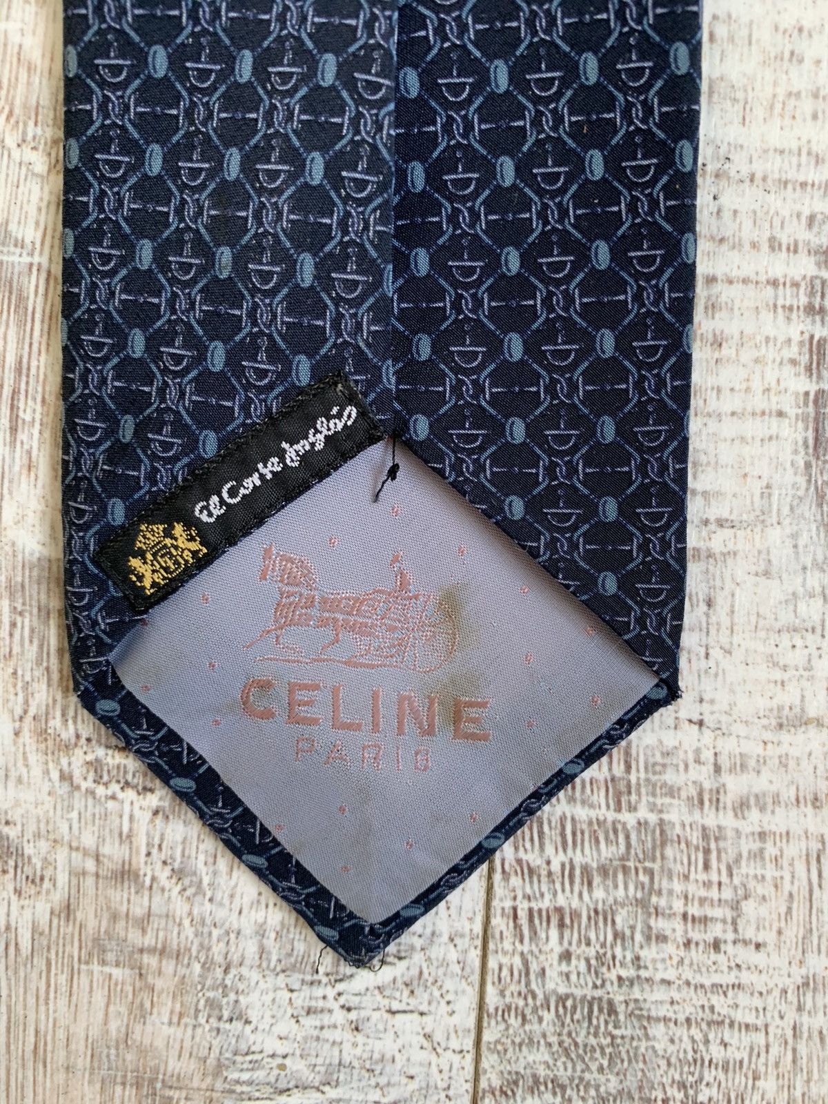 Celine × Vintage Vintage Celine Paris Silk Tie Size ONE SIZE - 5 Thumbnail