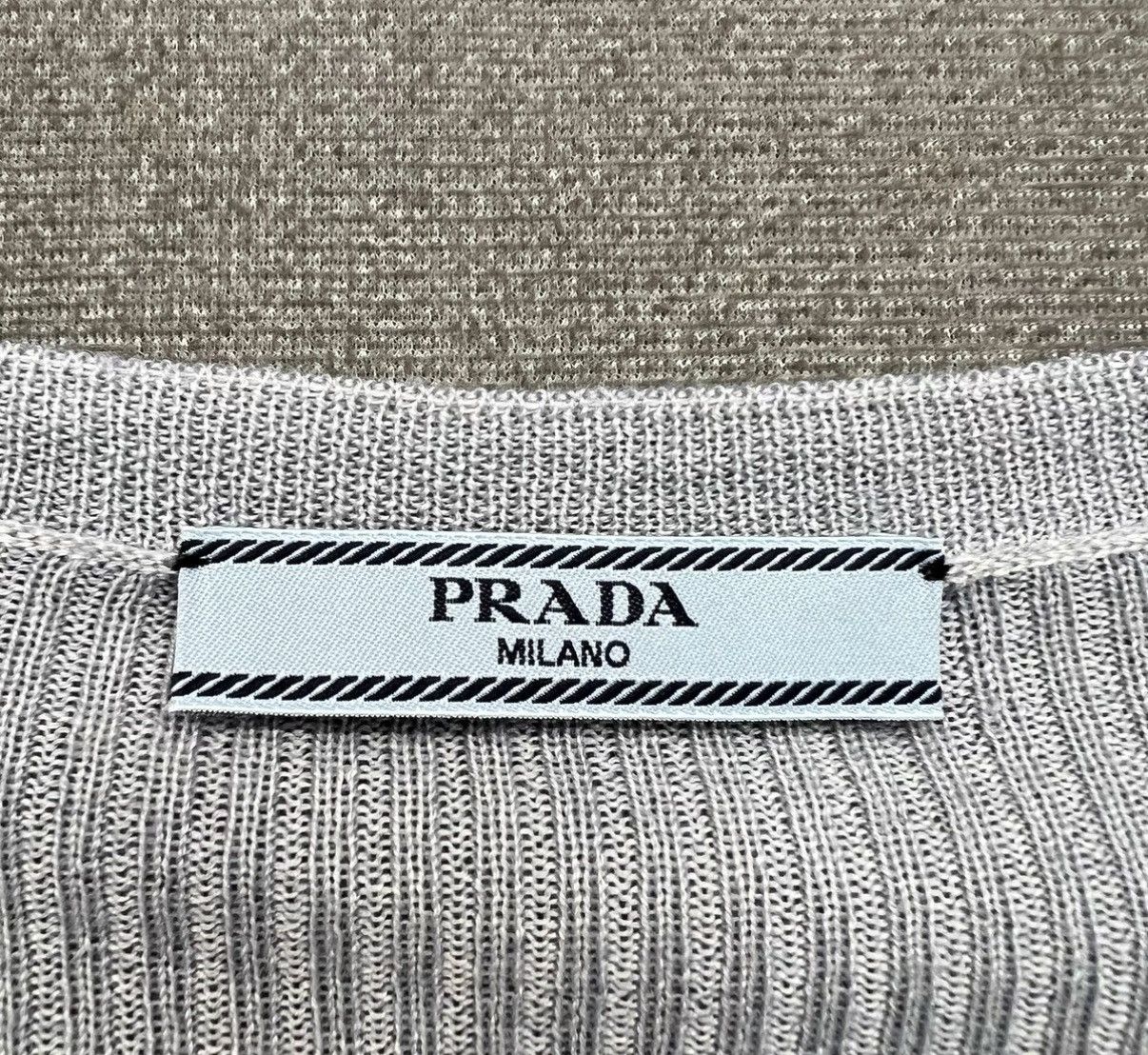 Prada Prada Dusty Blue Pocket Detail Long Sleeve Knit Cardigan Size M / US 6-8 / IT 42-44 - 4 Thumbnail