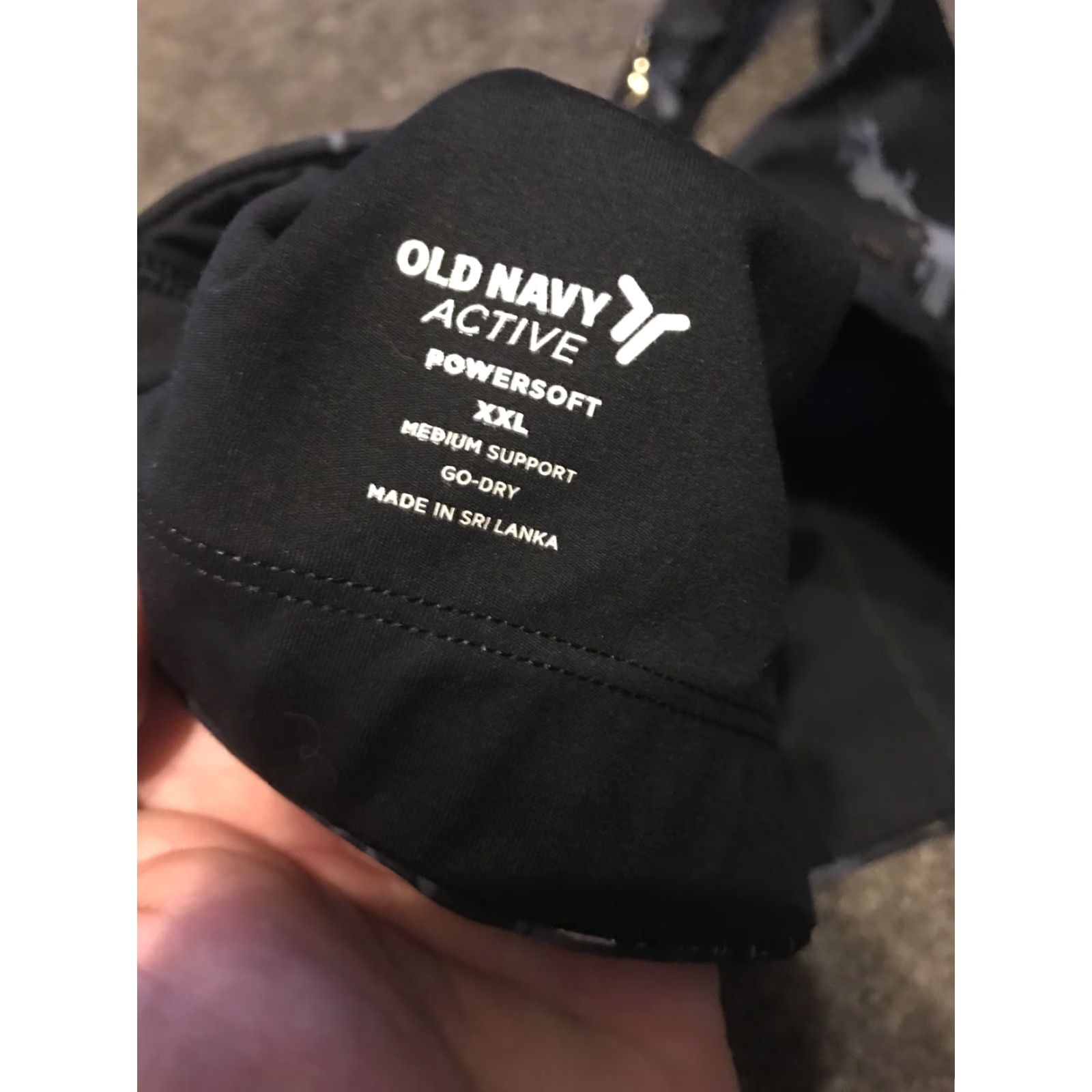 Old Navy VINTAGE Old Navy Sports Bra Racerback Pullover XXL Black Gray Gold Wireless Nylon Blend Women Bra Activewear 2XL Women's Size XXL / US 16-18 / IT 52-54 - 3 Thumbnail