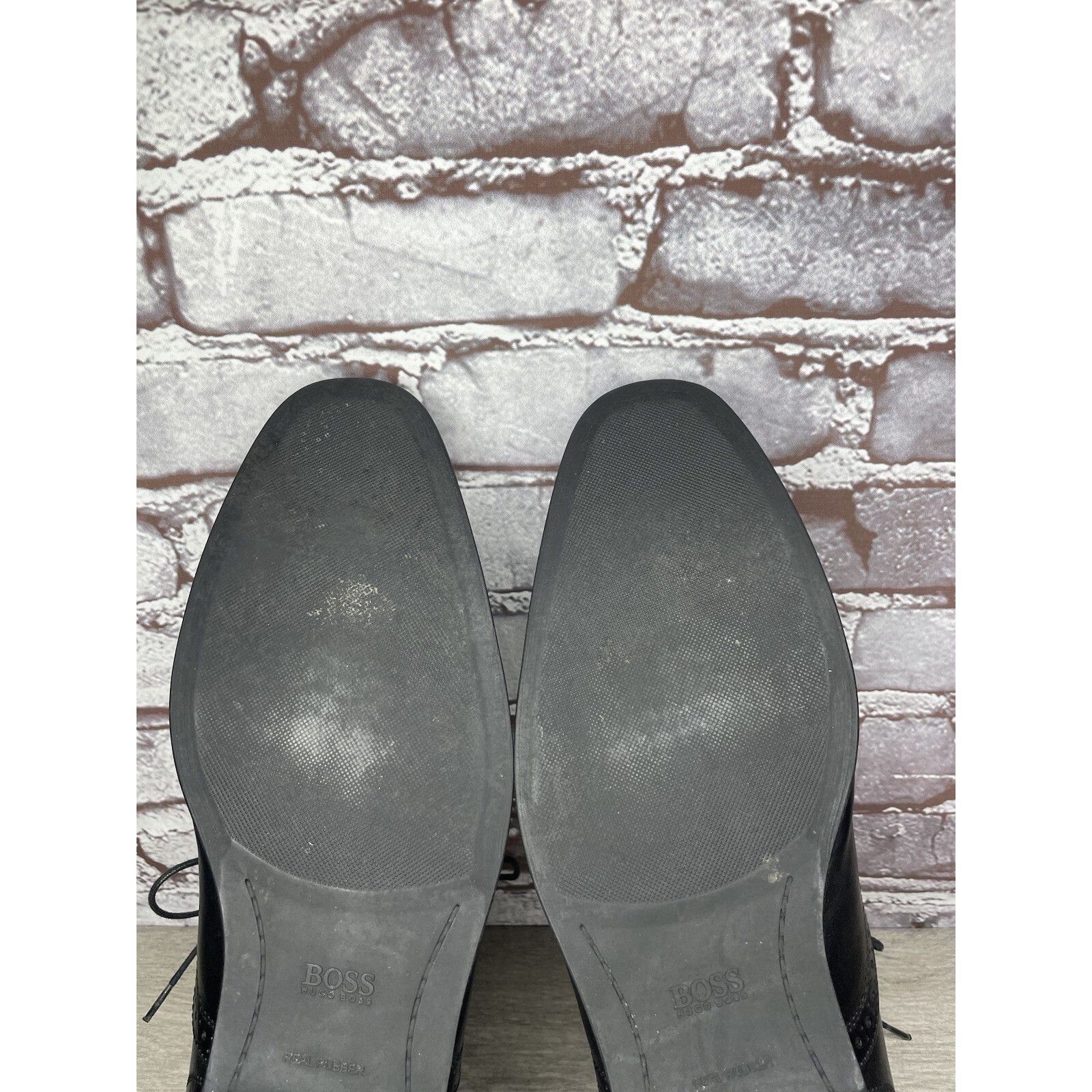 Hugo Boss Boss Hugo Boss Black Leather Wingtip Oxfords Dress Shoes Men Size US 12 / EU 45 - 23 Thumbnail