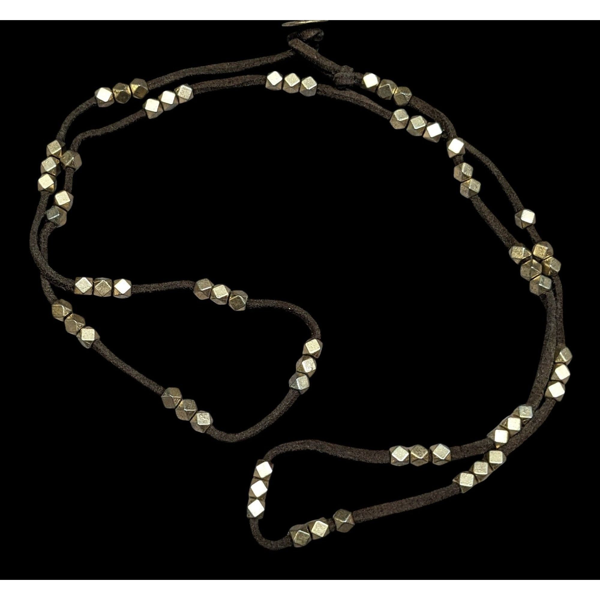 Other Bohemian Festival Suede Gold Tone Beaded Necklace/Wrap Brace Size ONE SIZE - 1 Thumbnail
