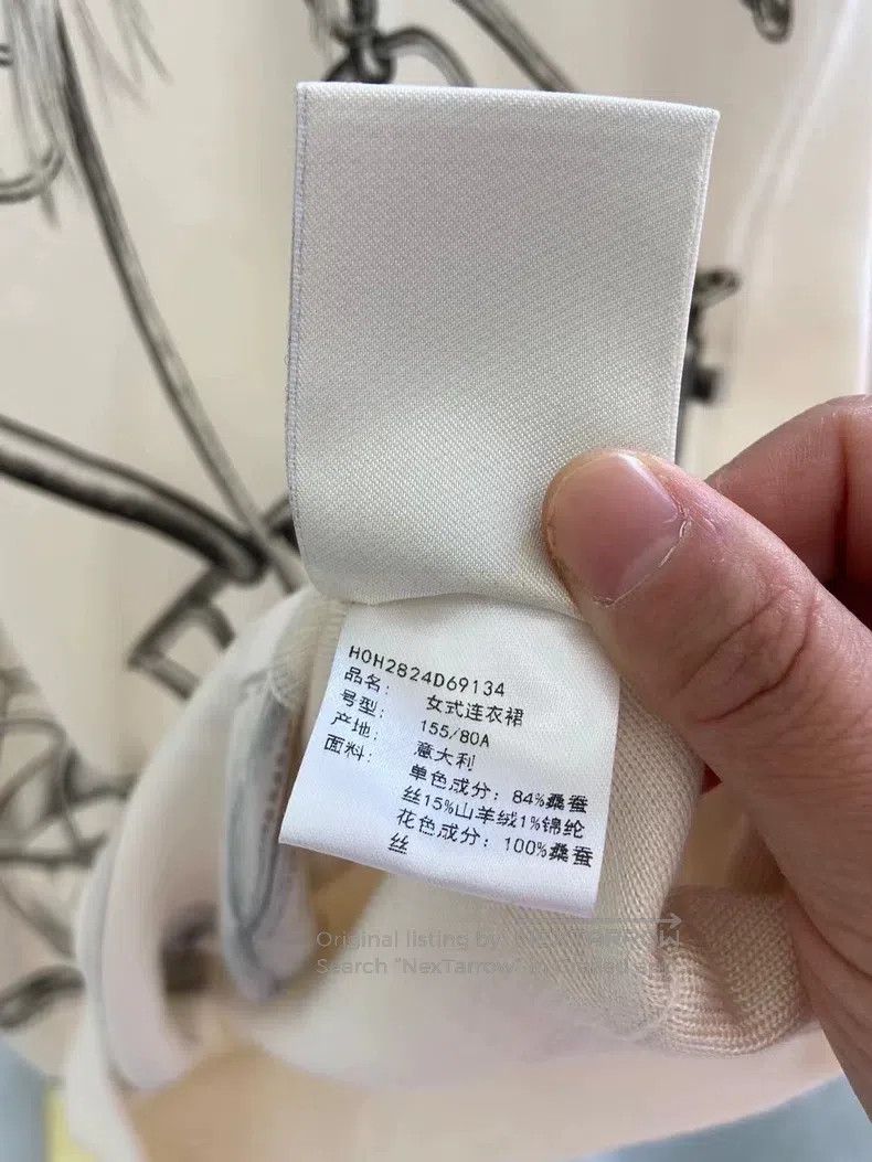 Hermes Hermes White printed mulberry silk and cashmere long-sleev Size XXS / US 00 / IT 34 - 6 Thumbnail