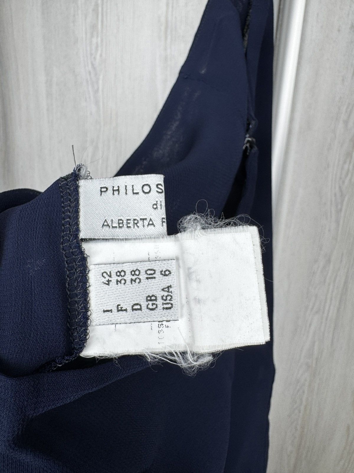 Alberta Ferretti Philosophy by Alberta Ferretti navy blue silk maxi skirt Size 28" / US 6 / IT 42 - 10 Thumbnail
