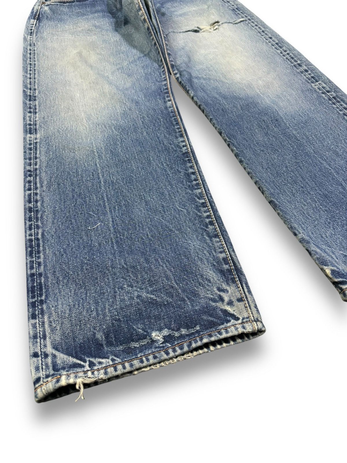 Evisu Vintage 00s Evisu Selvedge Loose Distressed Jeans by Yamane Size US 31 - 12 Thumbnail