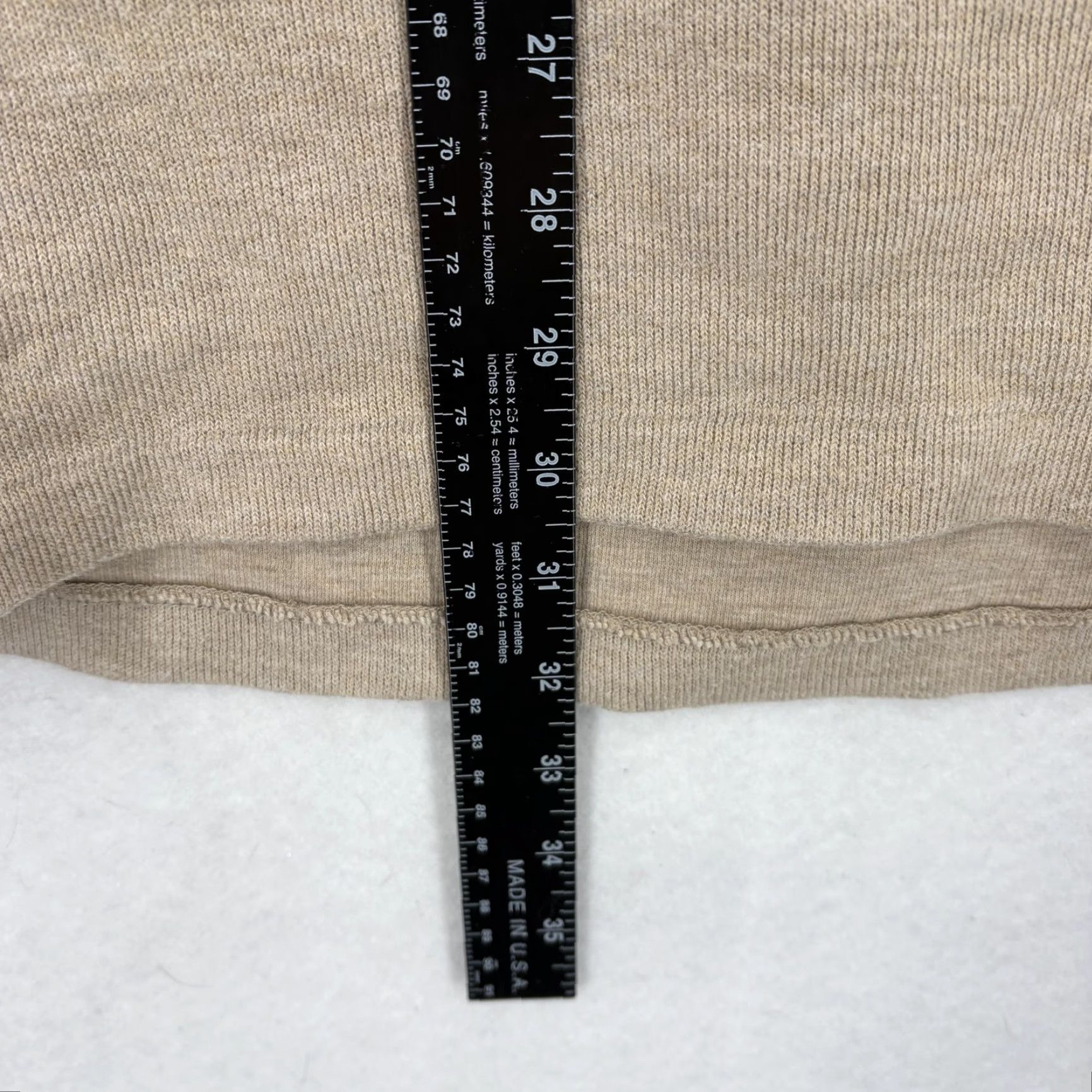 Polo Ralph Lauren VINTAGE Polo Ralph Lauren Sweater Mens 2XLT Beige Cotton 1/4 Zip Mock Neck Pullover Size US XXL / EU 58 / 5 - 7 Thumbnail
