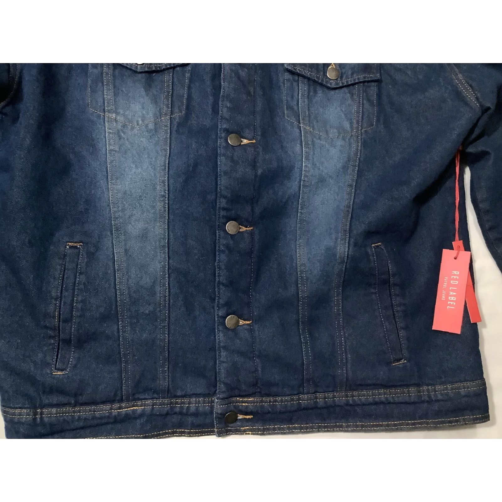 Denime Patrol Jeans Jacket XL Blue Denim Bomber Sherpa Lined Mens Casual Winter Workwear LDJS-002 Size US 36 / EU 52 - 3 Thumbnail