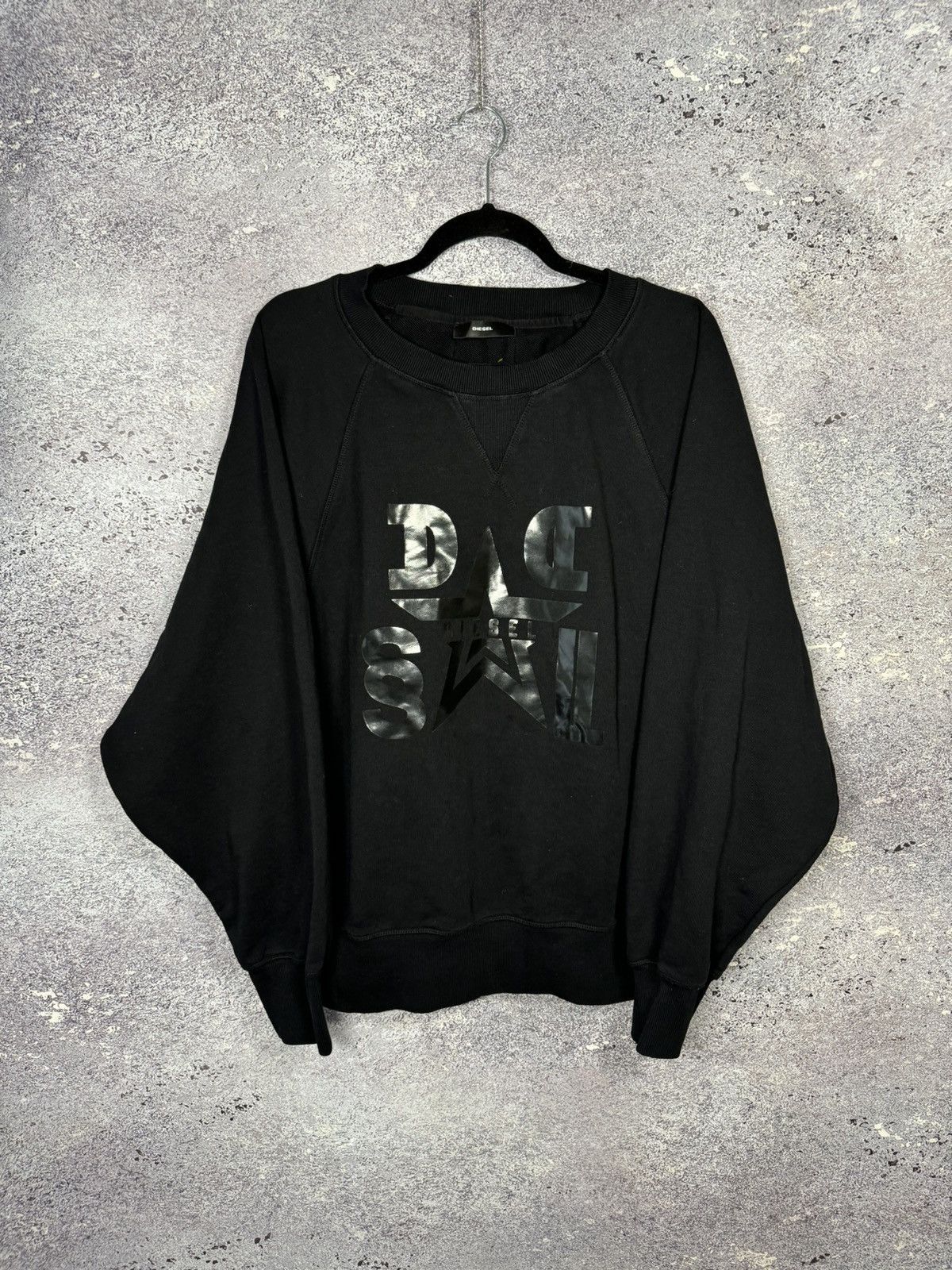 Diesel Diesel Sweatshirt Black Logo Streetwear XL Size Size US XL / EU 56 / 4 - 1 Thumbnail