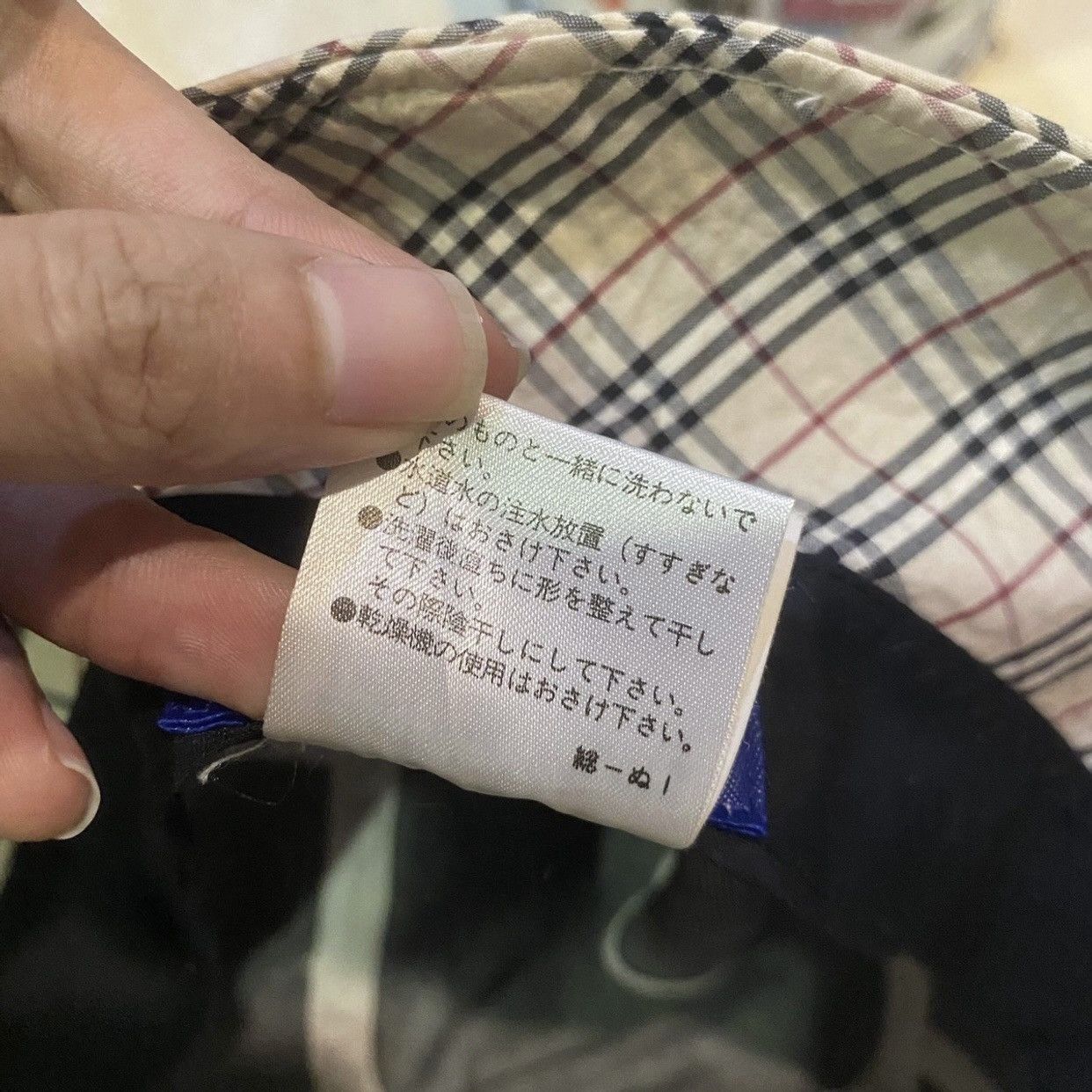 Burberry Burberry London Blue Label Check Denim Bucket Hat in indigo Size ONE SIZE - 9 Thumbnail