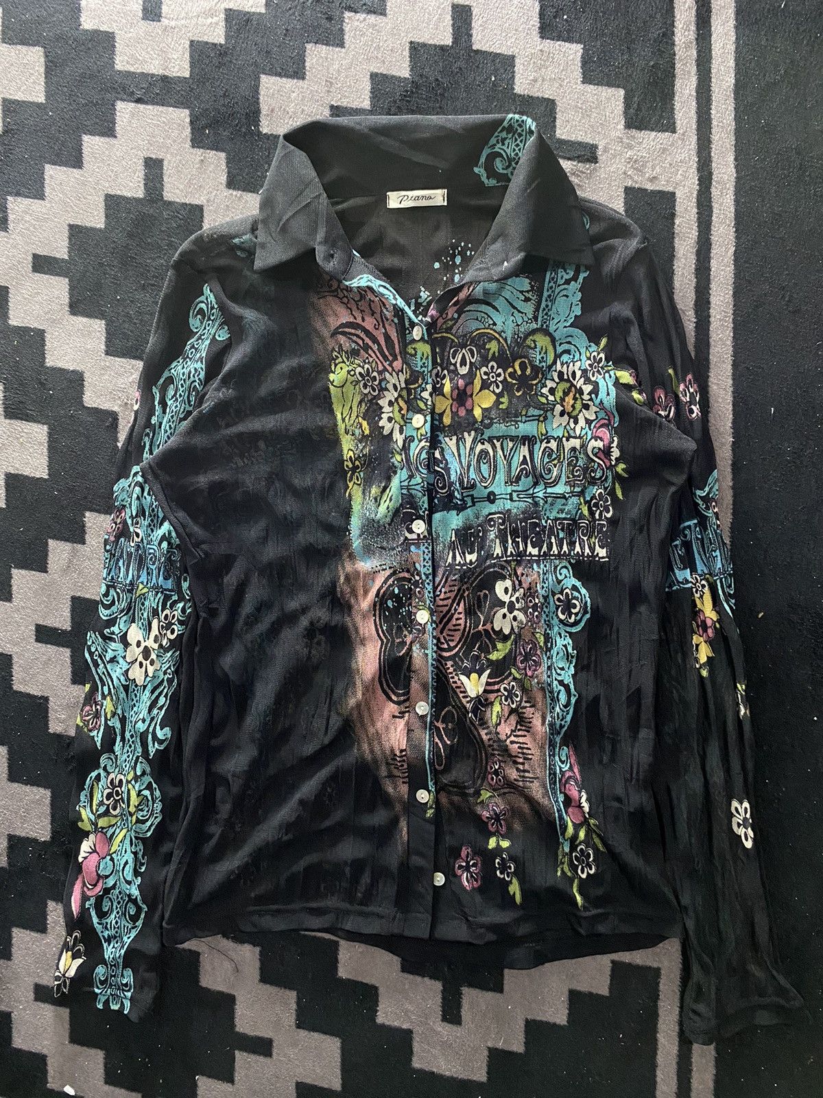 Hysteric Glamour × Japanese Brand Japanese jpg style piano mesh tattoo longsleeve tshirt Size US S / EU 44-46 / 1 - 1 Thumbnail