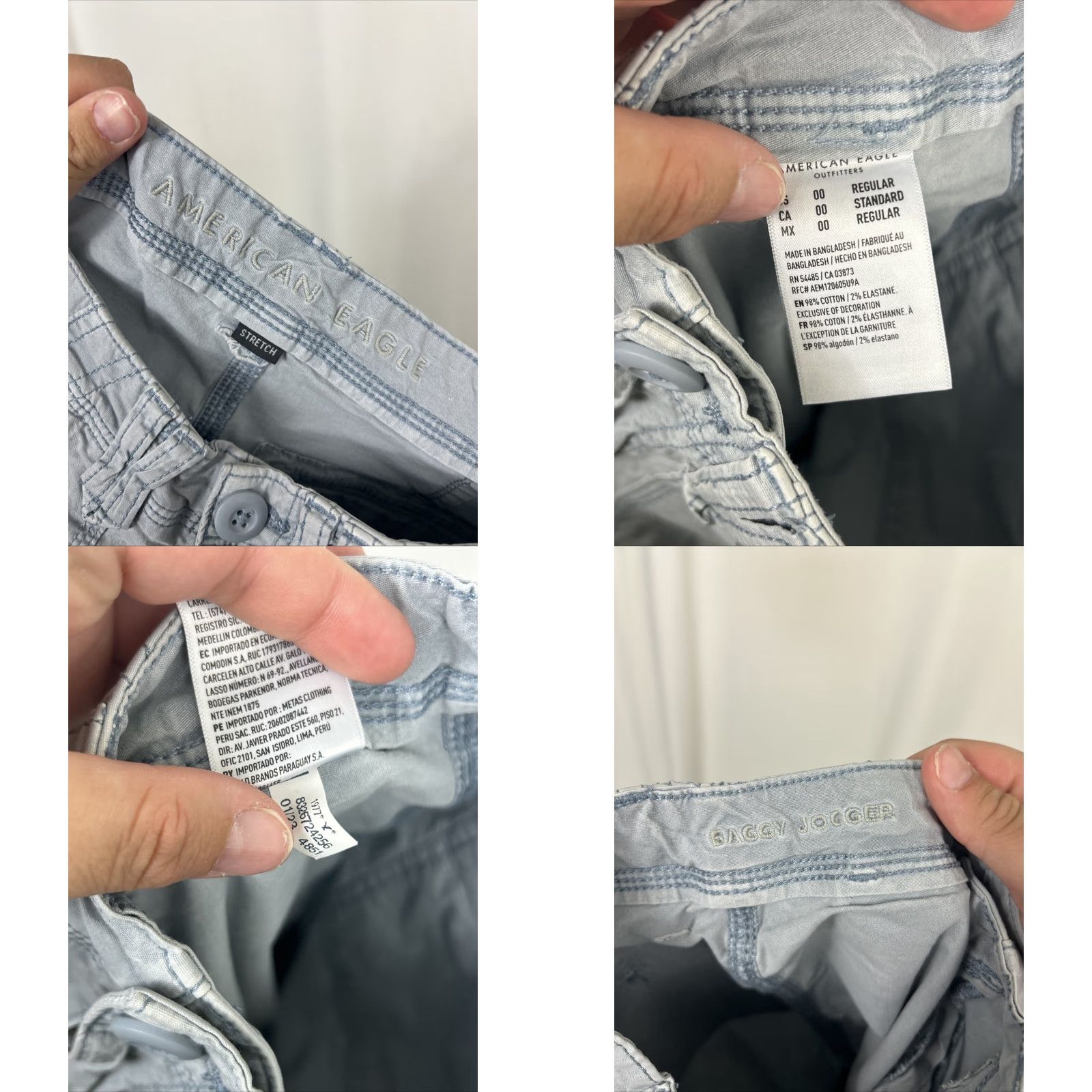 American Eagle Outfitters VINTAGE American Eagle Stretch Pants Blue 00 Women Ankle Cotton Blend 24x29 Size 24" / US 00 / IT 34 - 9 Thumbnail