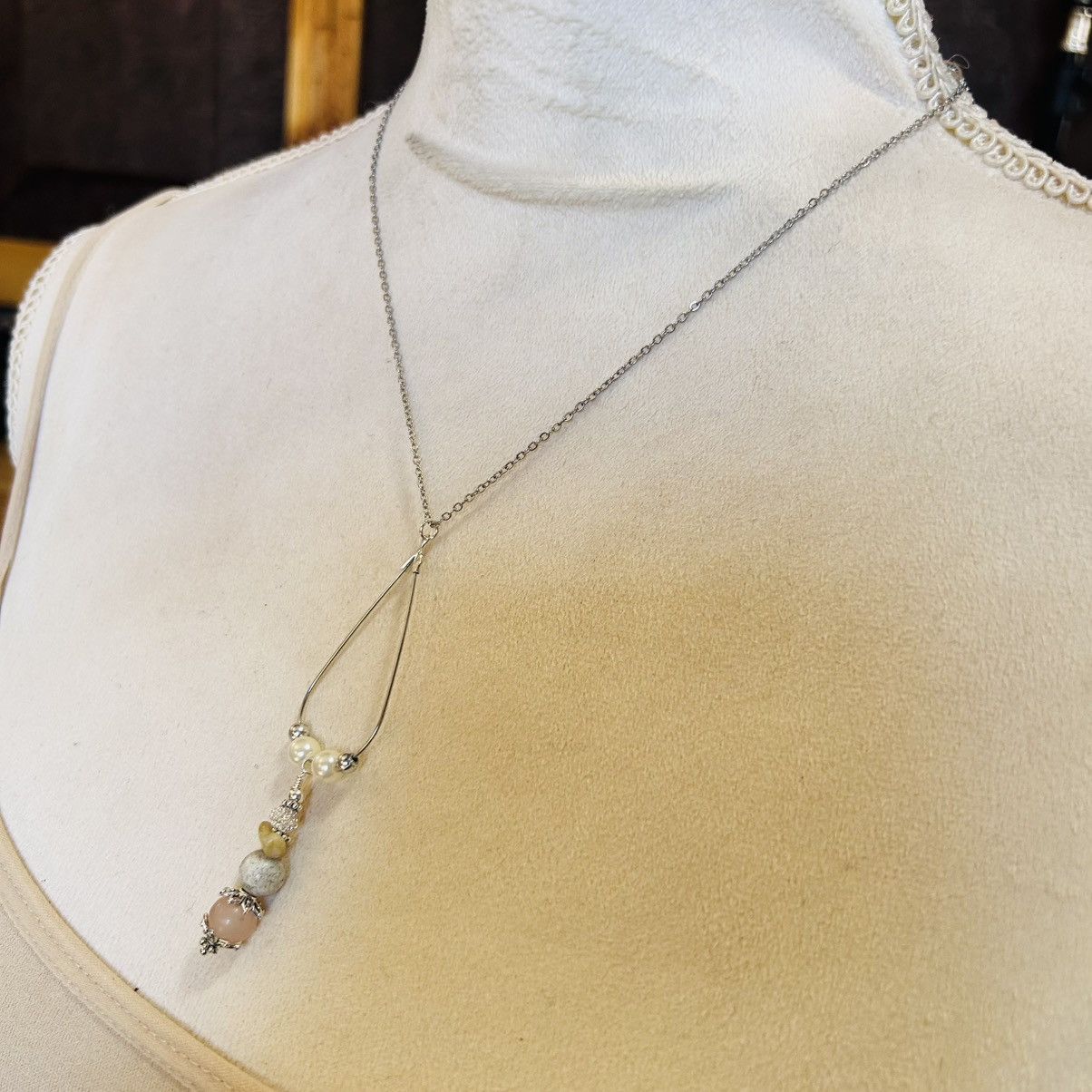 Handmade Handcrafted vintage bead changeable charm pendant necklace Size ONE SIZE - 4 Thumbnail