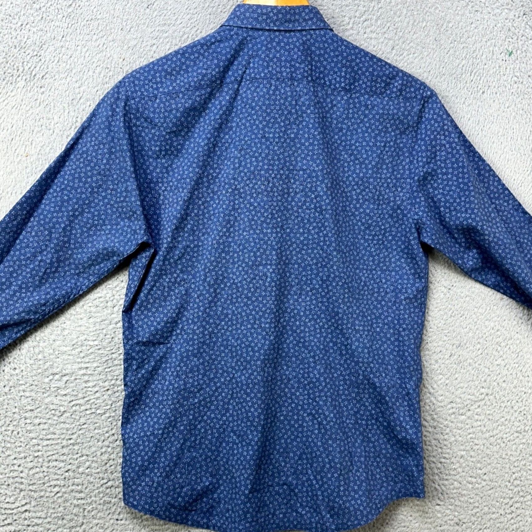 Vintage Good Man Mens Small Blue Geometric Long Sleeve Button Up Shirt Size US S / EU 44-46 / 1 - 2 Thumbnail