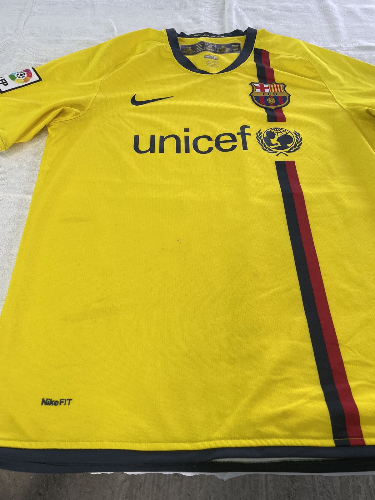Nike Barcelona 2008/2009 Away Football Shirt Nike Soccer Jersay Size US M / EU 48-50 / 2 - 5 Thumbnail