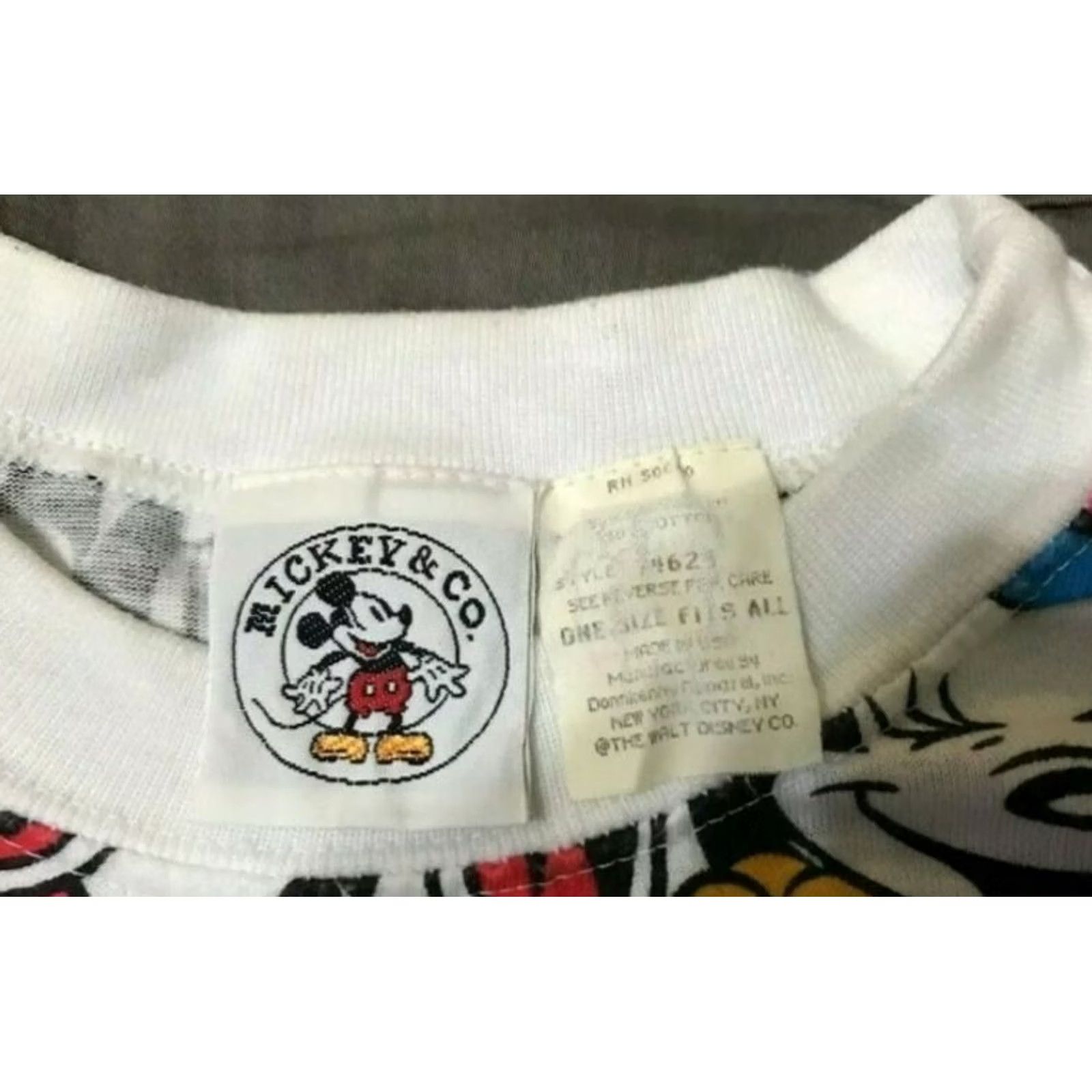 Disney VINTAGE THE DISNEY STORE T-Shirt Mickey Mouse Graphic Tee White L Adults Mens MYSM Size US L / EU 52-54 / 3 - 3 Thumbnail