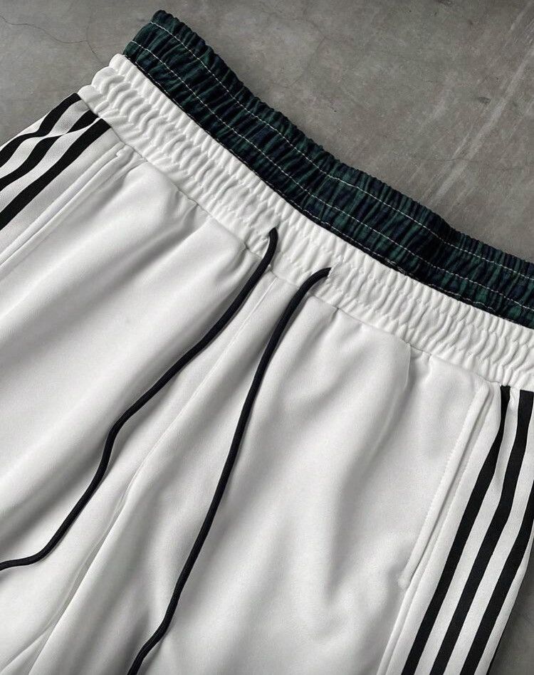 Japanese Brand DRIP Wide Leg Stripe Y2K Sweatpants Size US 31 - 3 Thumbnail