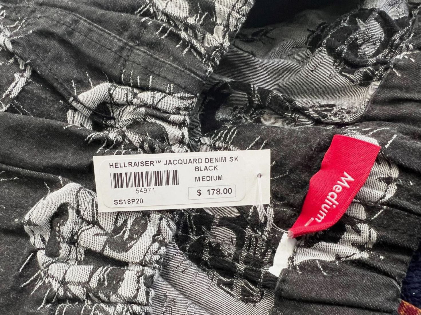 Supreme SUPREME HELLRAISER JACQUARD DENIM SKATE PANT BLACK SS18 NWT Size US 32 / EU 48 - 3 Thumbnail