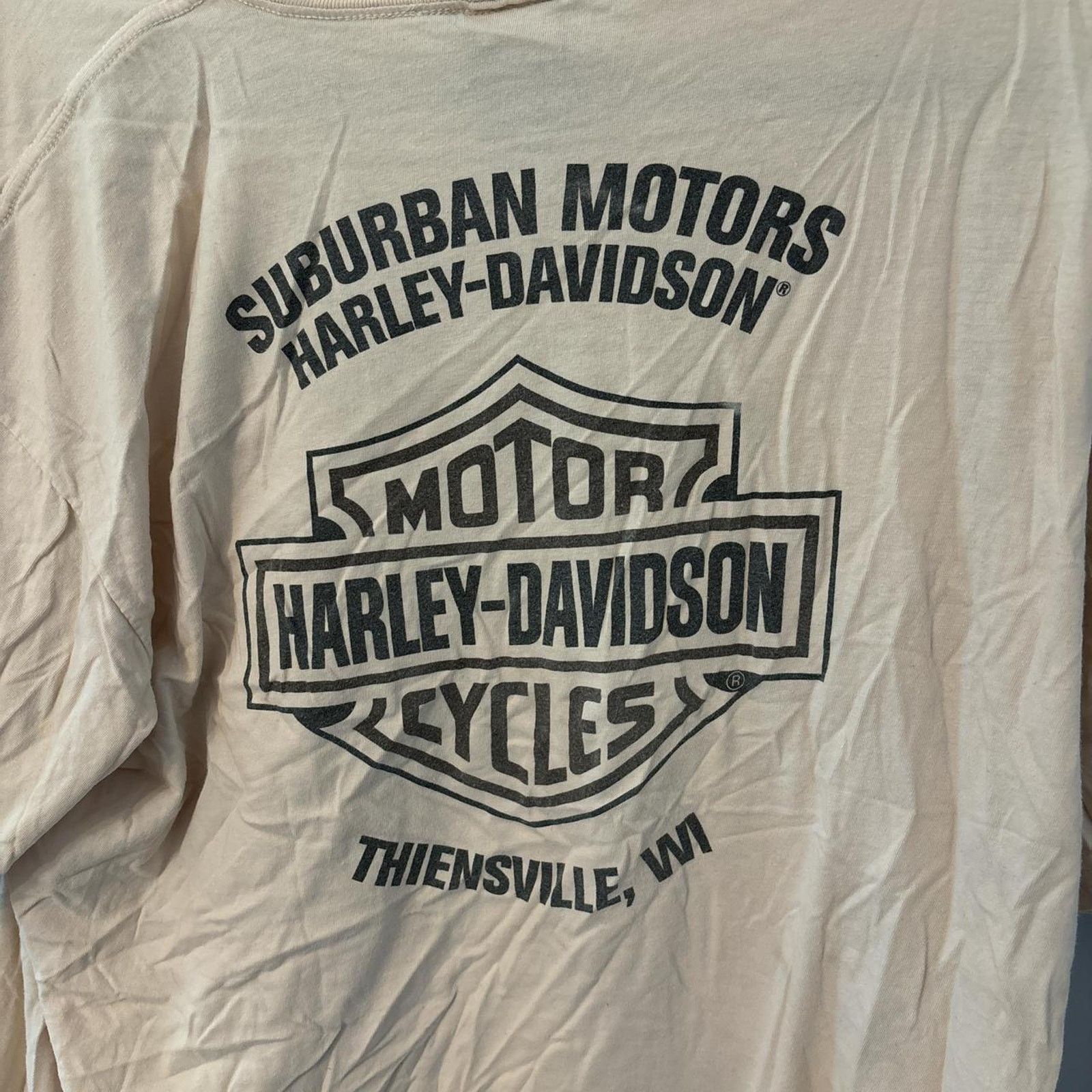 Harley Davidson Cream harley davidson vintage t-shirt Size US XXL / EU 58 / 5 - 5 Thumbnail